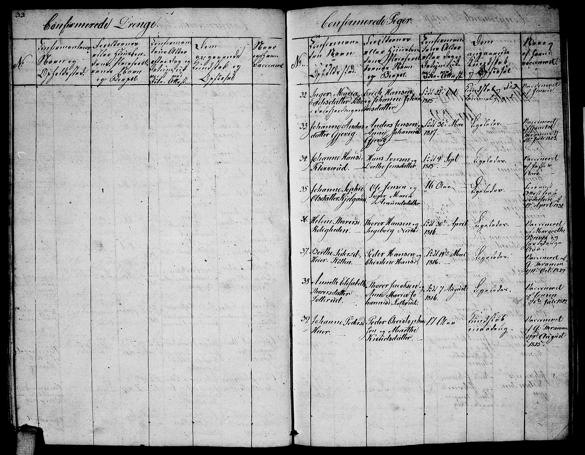 Enebakk prestekontor Kirkebøker, SAO/A-10171c/F/Fa/L0008: Parish register (official) no. I 8, 1827-1833, p. 33-34