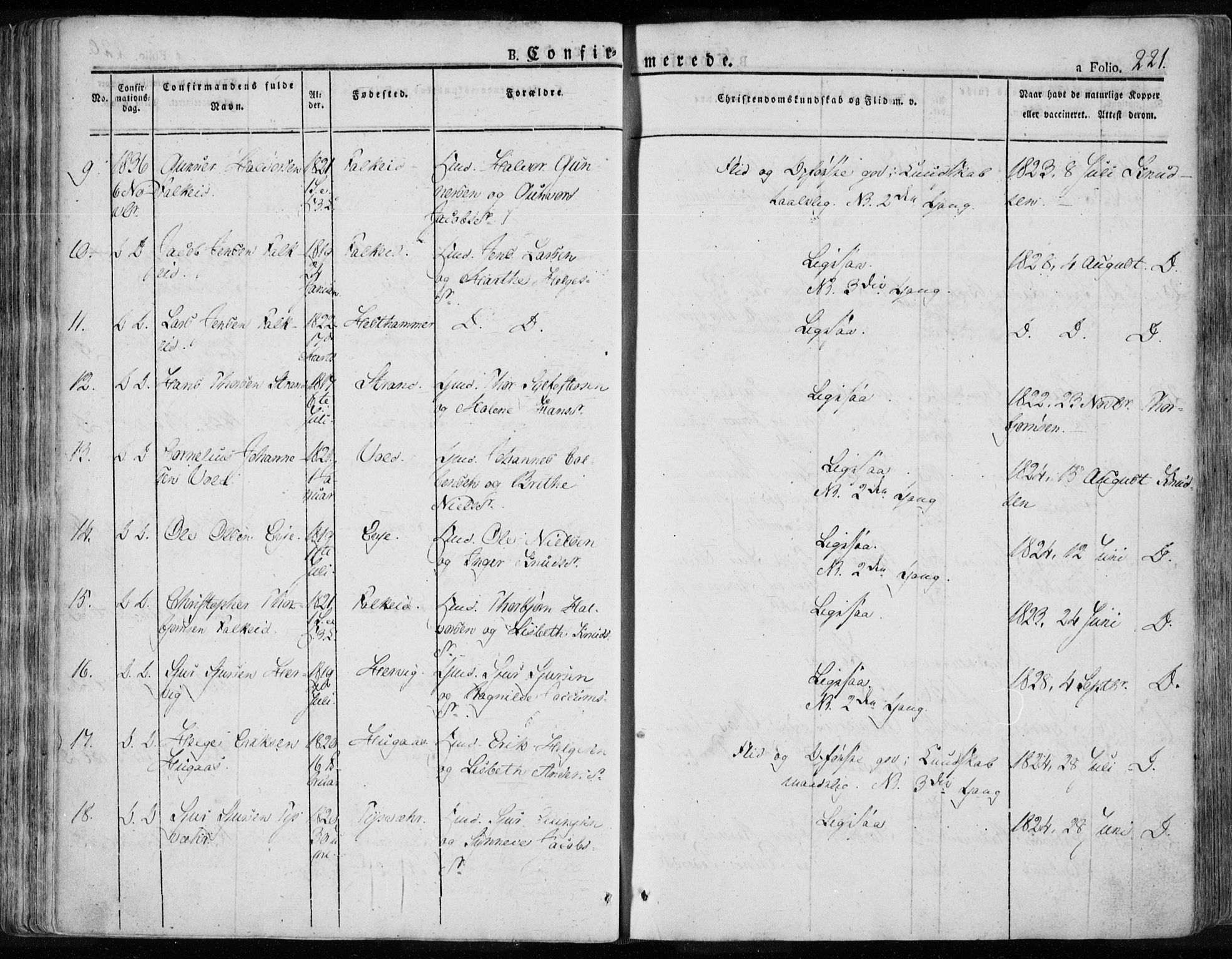 Tysvær sokneprestkontor, AV/SAST-A -101864/H/Ha/Haa/L0001: Parish register (official) no. A 1.1, 1831-1856, p. 221