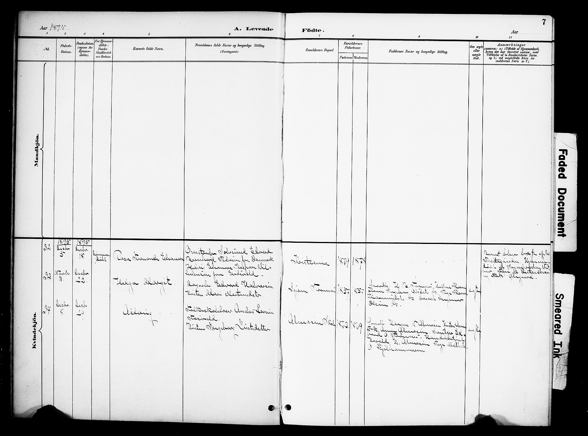 Stor-Elvdal prestekontor, SAH/PREST-052/H/Ha/Hab/L0003: Parish register (copy) no. 3, 1895-1917, p. 7