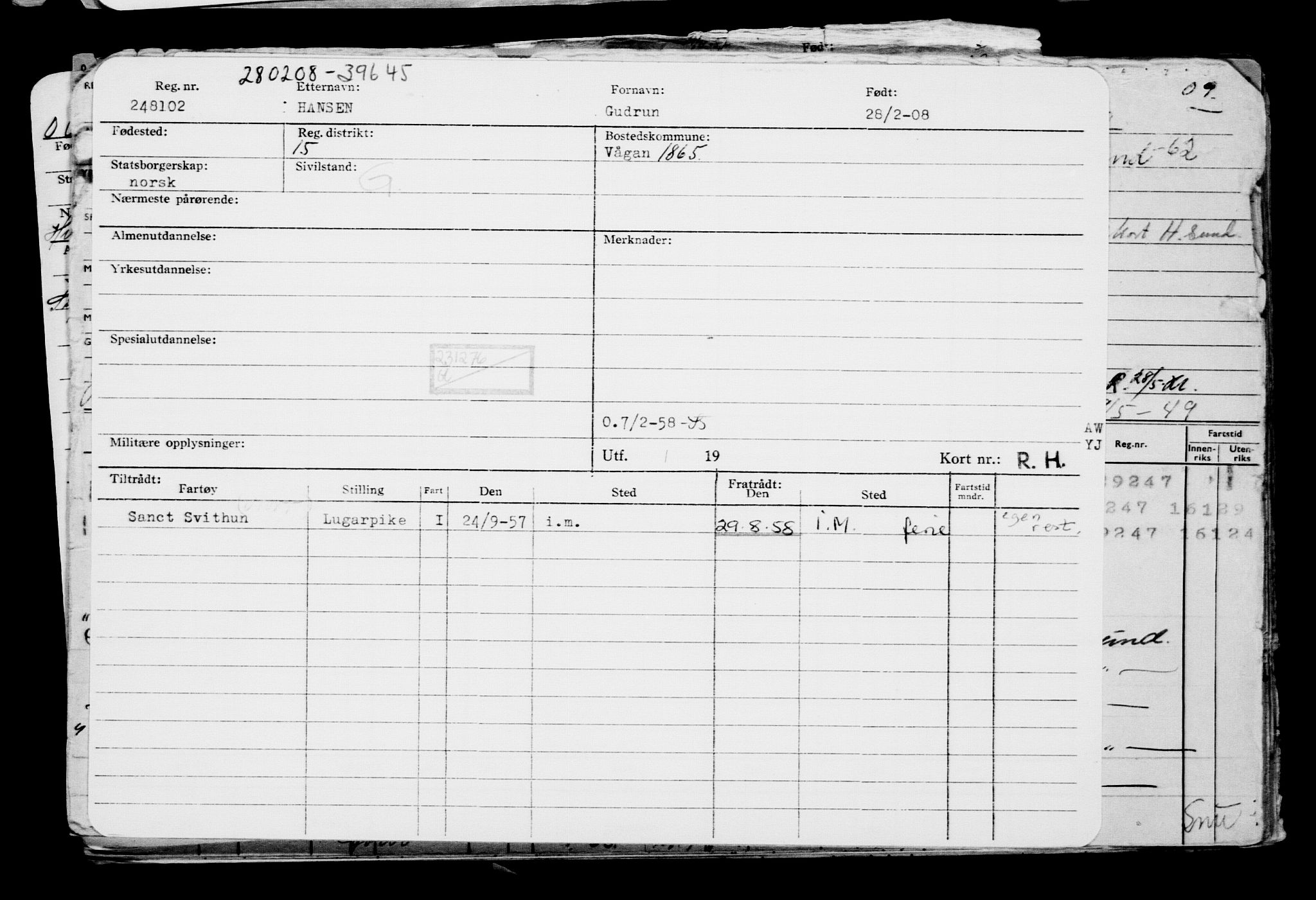 Direktoratet for sjømenn, RA/S-3545/G/Gb/L0075: Hovedkort, 1908, p. 770