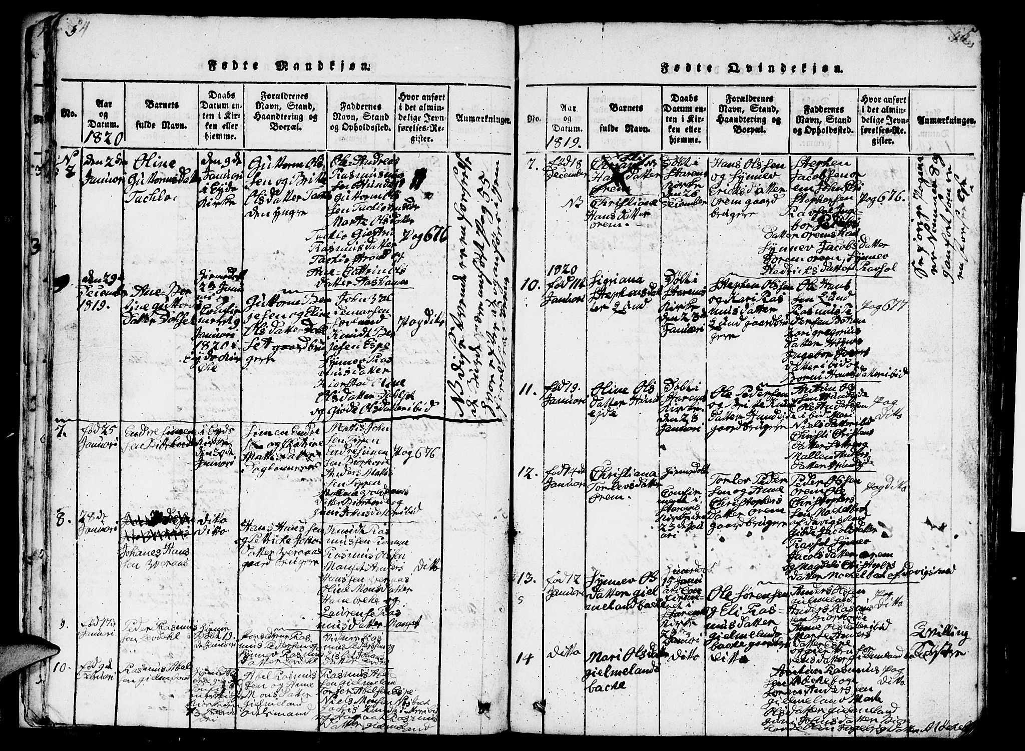 Eid sokneprestembete, AV/SAB-A-82301/H/Hab/Haba/L0001: Parish register (copy) no. A 1, 1816-1862, p. 54-55