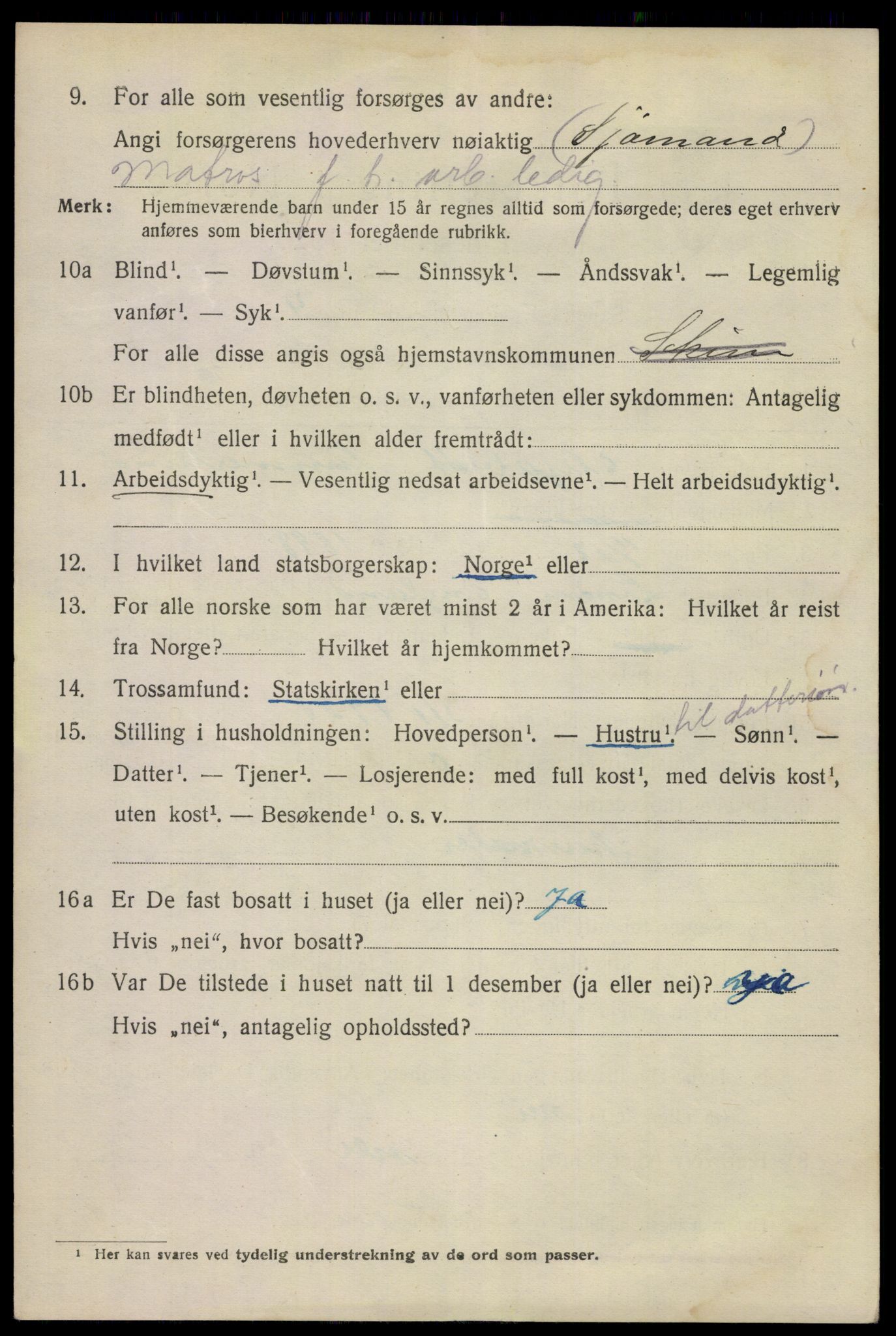 SAKO, 1920 census for Skien, 1920, p. 21813