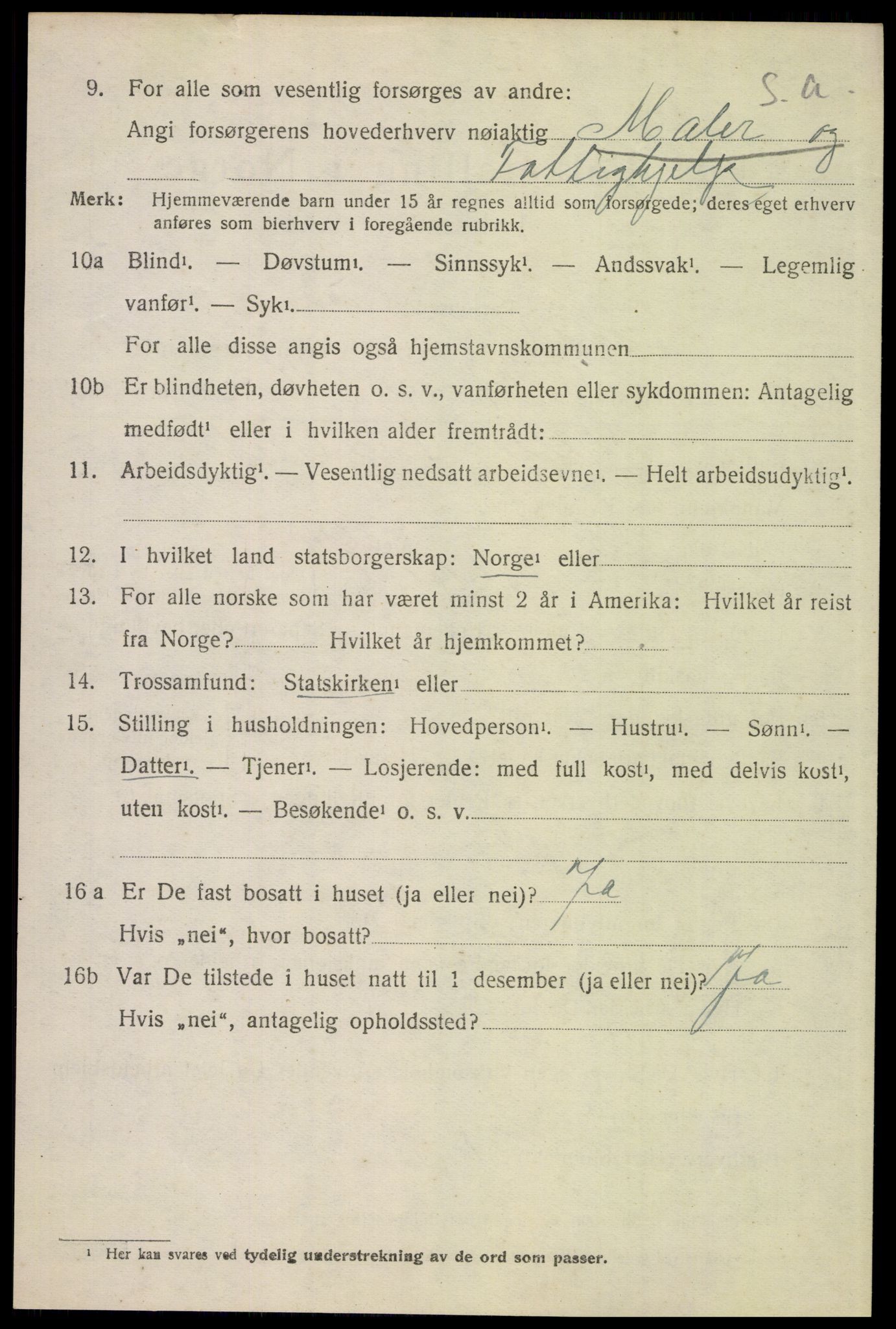 SAH, 1920 census for Folldal, 1920, p. 2978