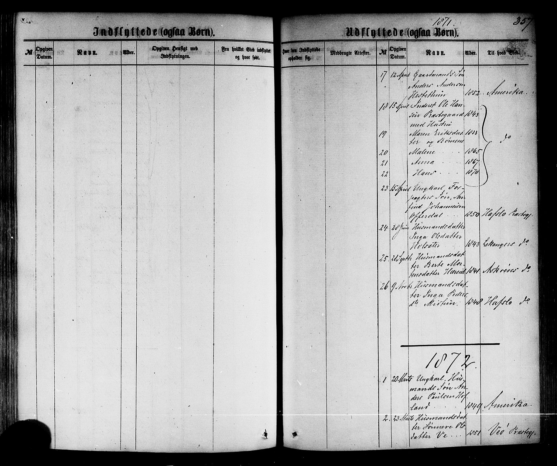 Årdal sokneprestembete, SAB/A-81701: Parish register (official) no. A 3, 1863-1886, p. 357