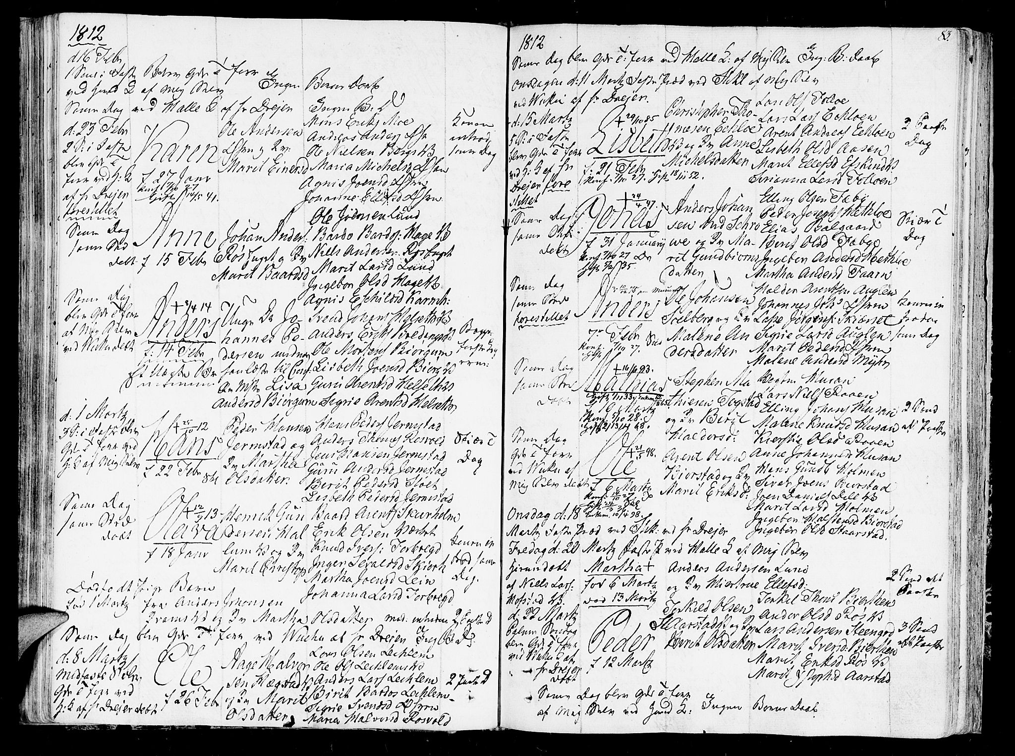 Ministerialprotokoller, klokkerbøker og fødselsregistre - Nord-Trøndelag, SAT/A-1458/723/L0233: Parish register (official) no. 723A04, 1805-1816, p. 83