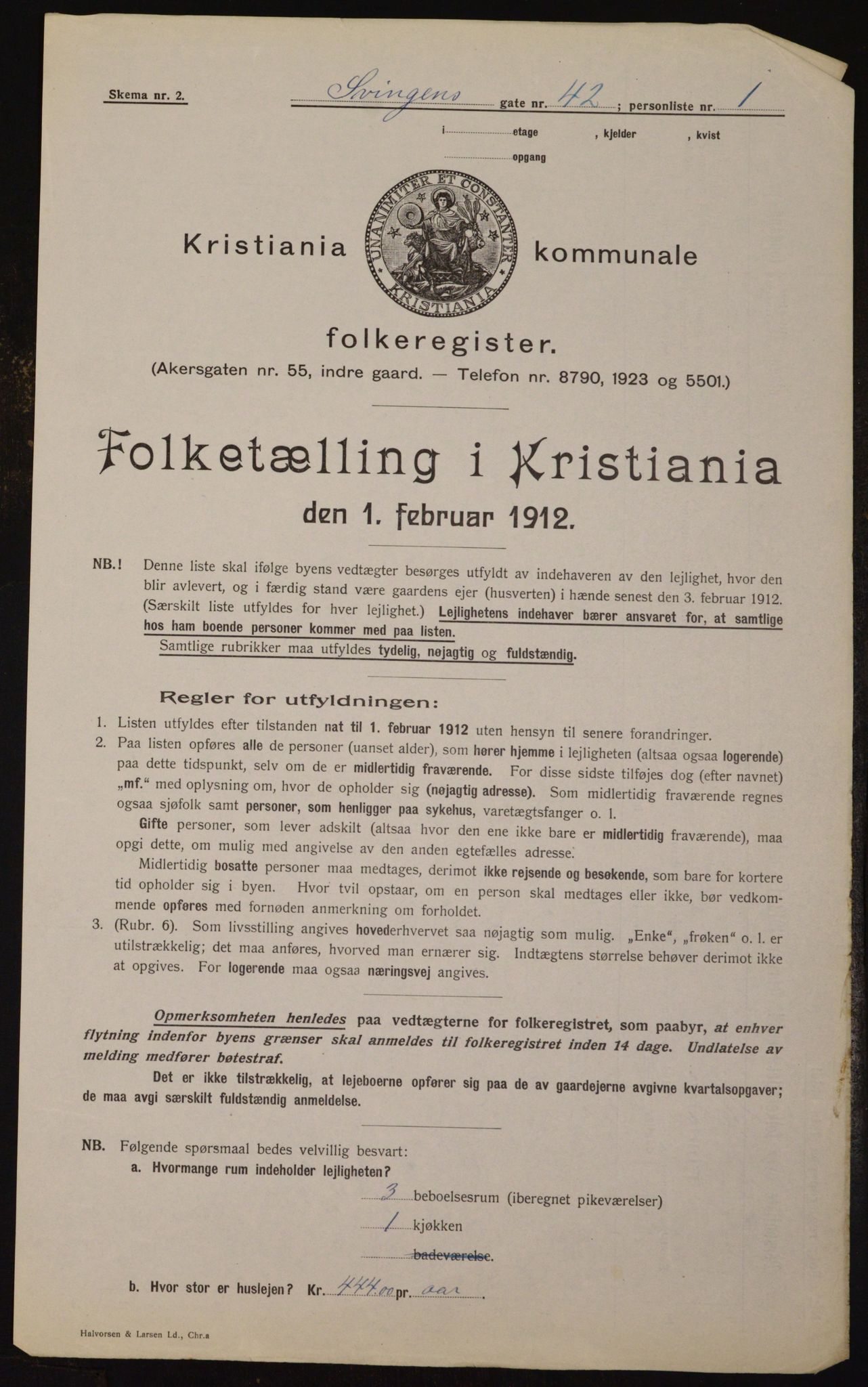 OBA, Municipal Census 1912 for Kristiania, 1912, p. 106261