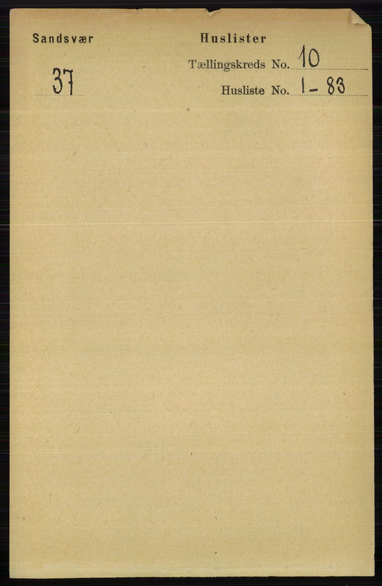 RA, 1891 census for 0629 Sandsvær, 1891, p. 4834