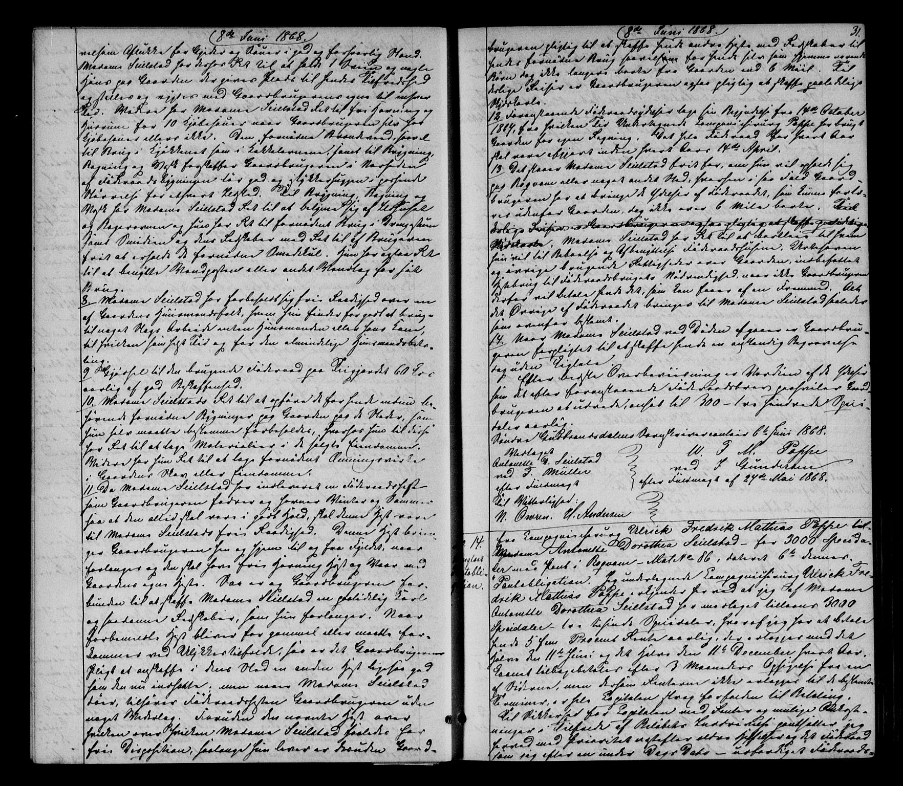 Sør-Gudbrandsdal tingrett, AV/SAH-TING-004/H/Hb/Hba/L0014: Mortgage book no. I 14, 1868-1873, p. 30-31