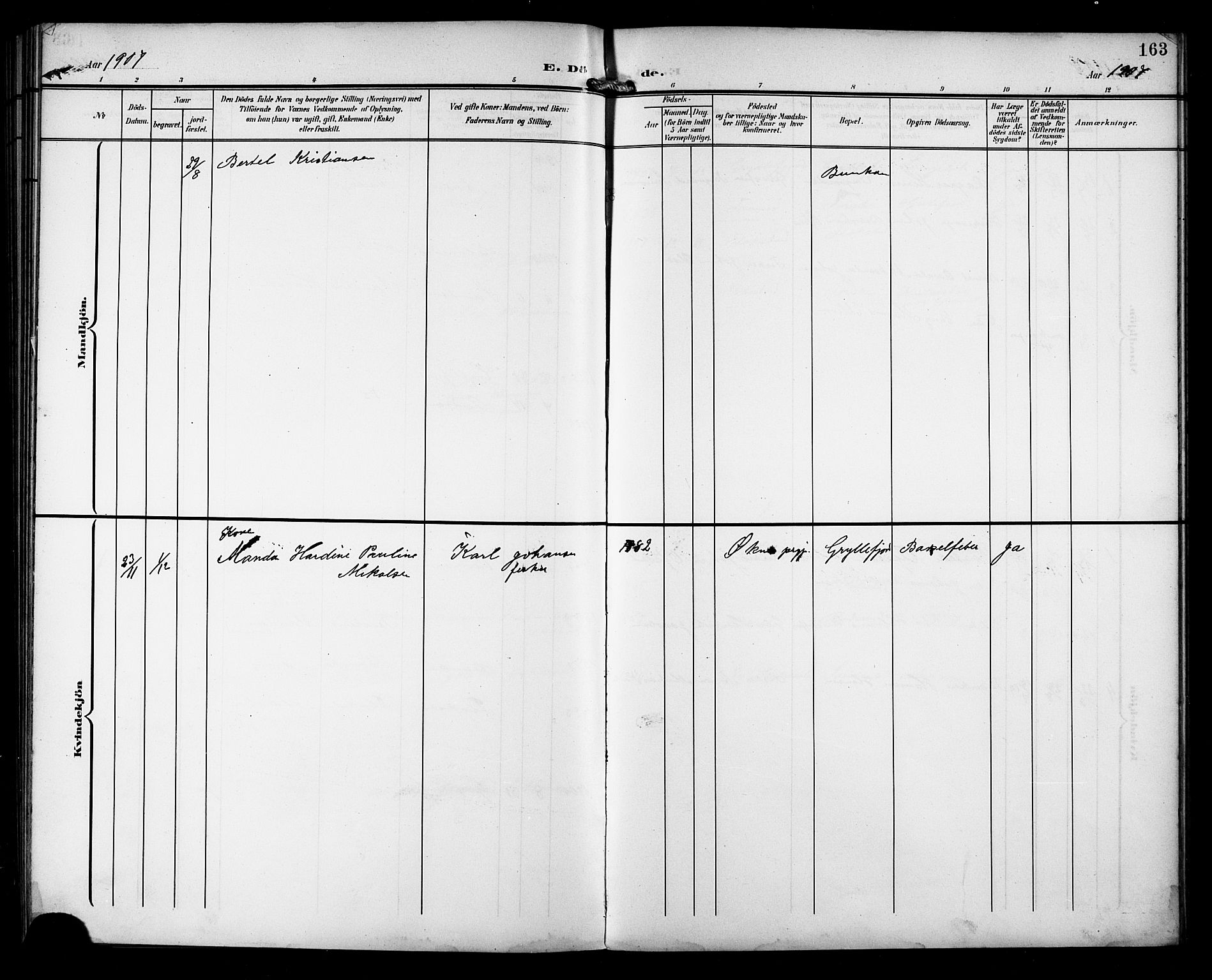 Berg sokneprestkontor, SATØ/S-1318/G/Ga/Gab/L0013klokker: Parish register (copy) no. 13, 1902-1922, p. 163