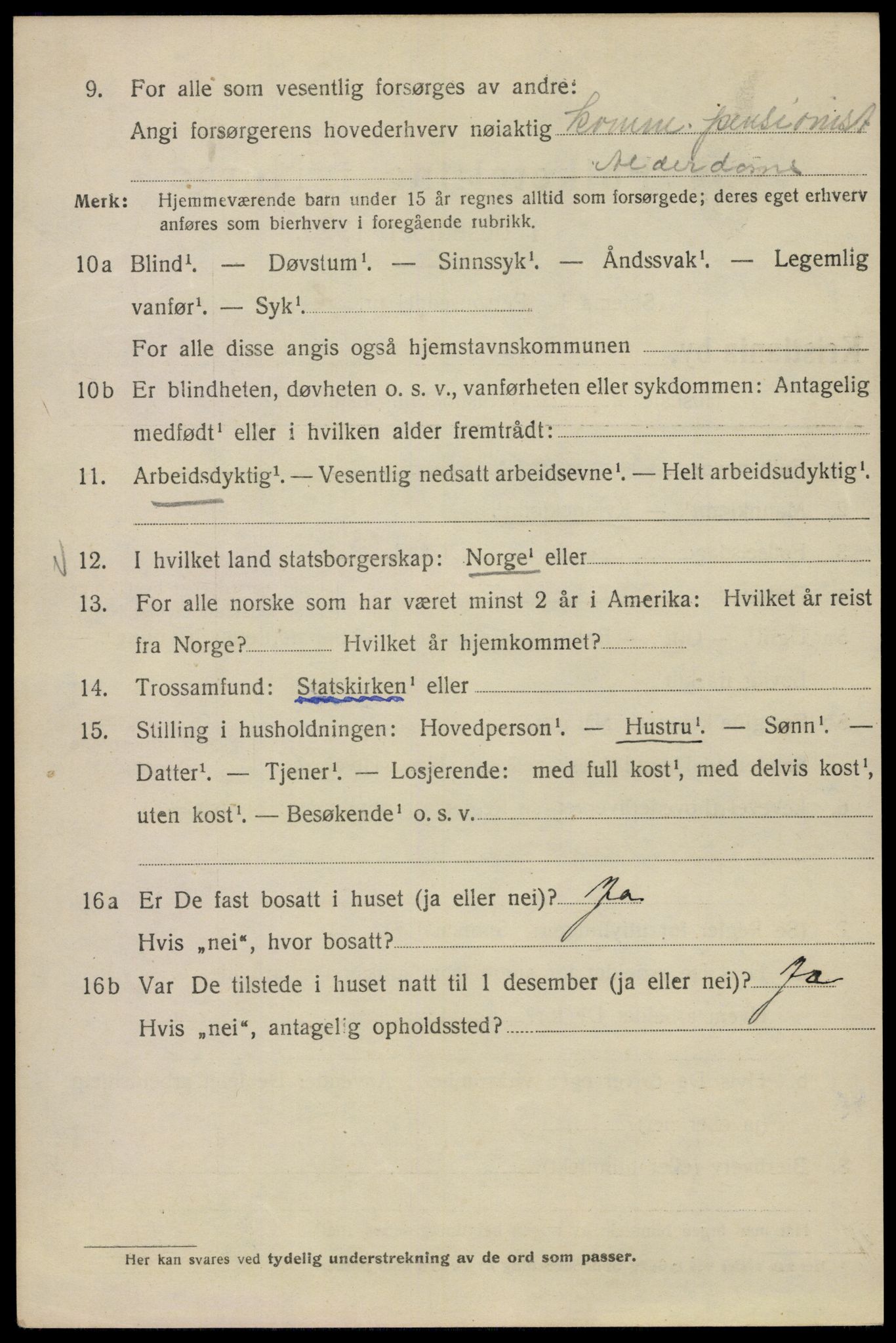 SAO, 1920 census for Kristiania, 1920, p. 309558