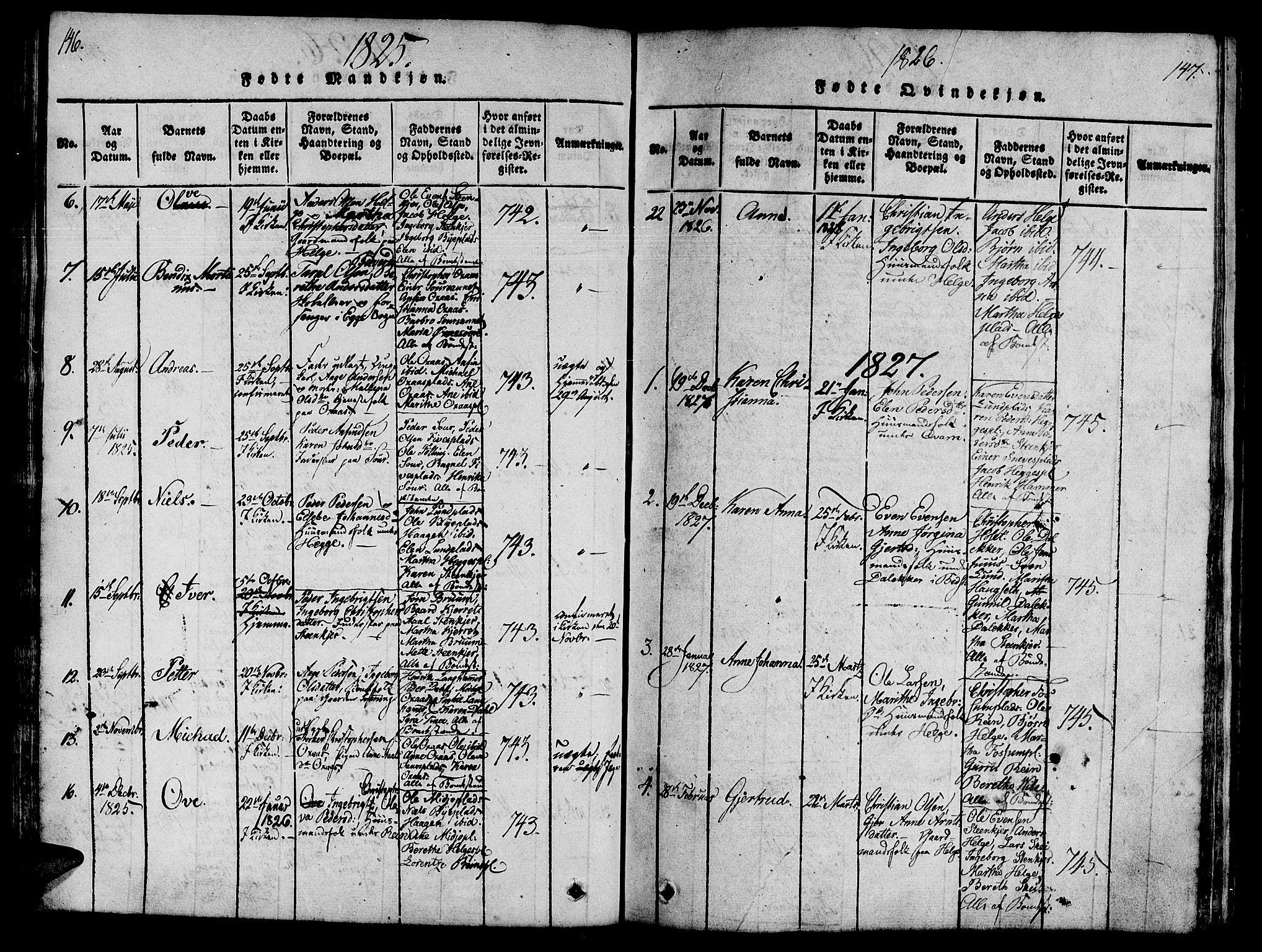 Ministerialprotokoller, klokkerbøker og fødselsregistre - Nord-Trøndelag, SAT/A-1458/746/L0441: Parish register (official) no. 746A03 /3, 1816-1827, p. 146-147
