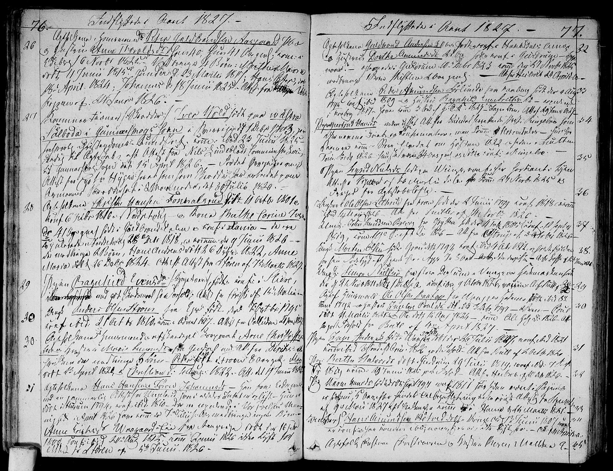 Aker prestekontor kirkebøker, SAO/A-10861/F/L0014b: Parish register (official) no. 14B, 1820-1834, p. 76-77