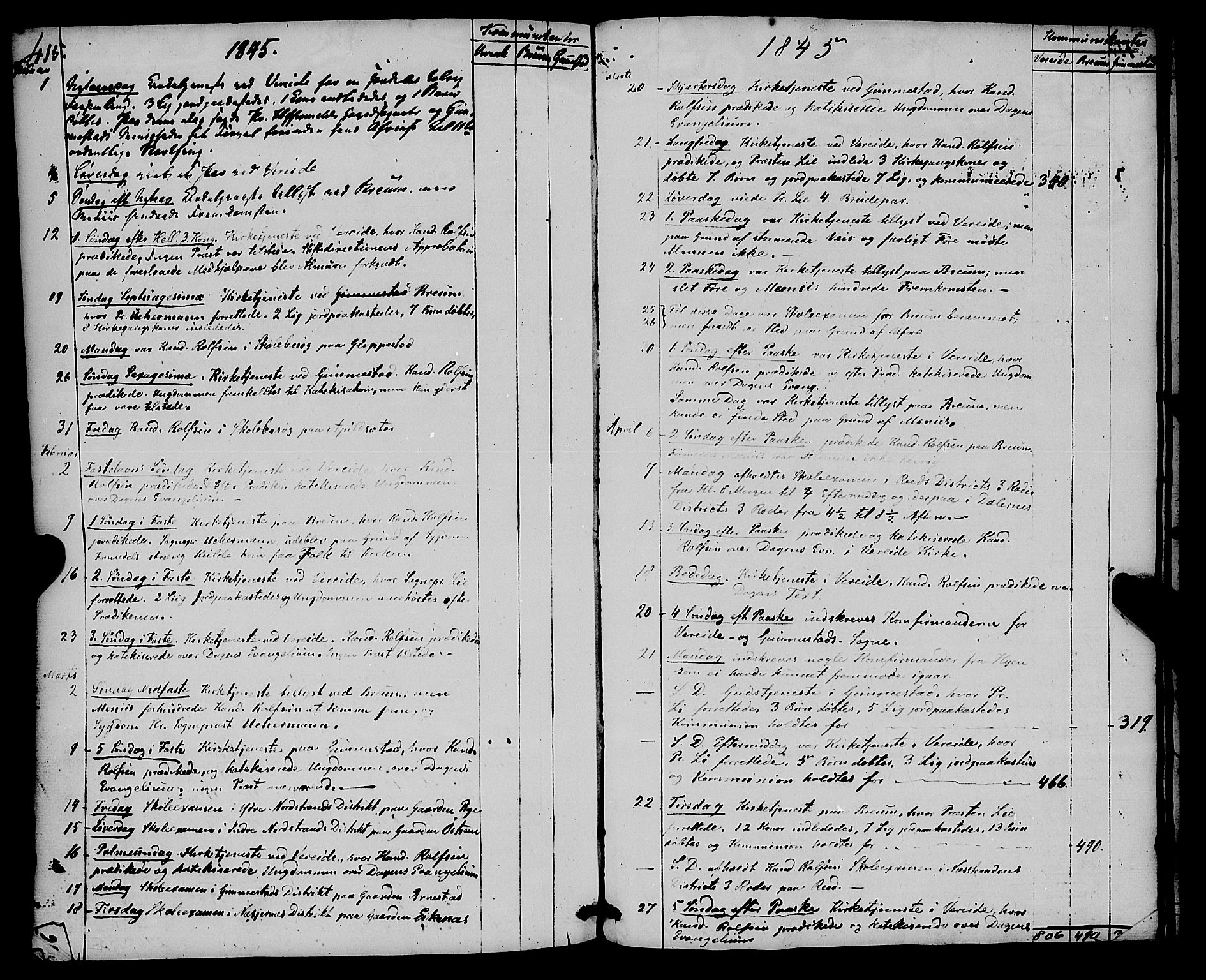 Gloppen sokneprestembete, SAB/A-80101/H/Haa/Haaa/L0008: Parish register (official) no. A 8, 1837-1855, p. 415