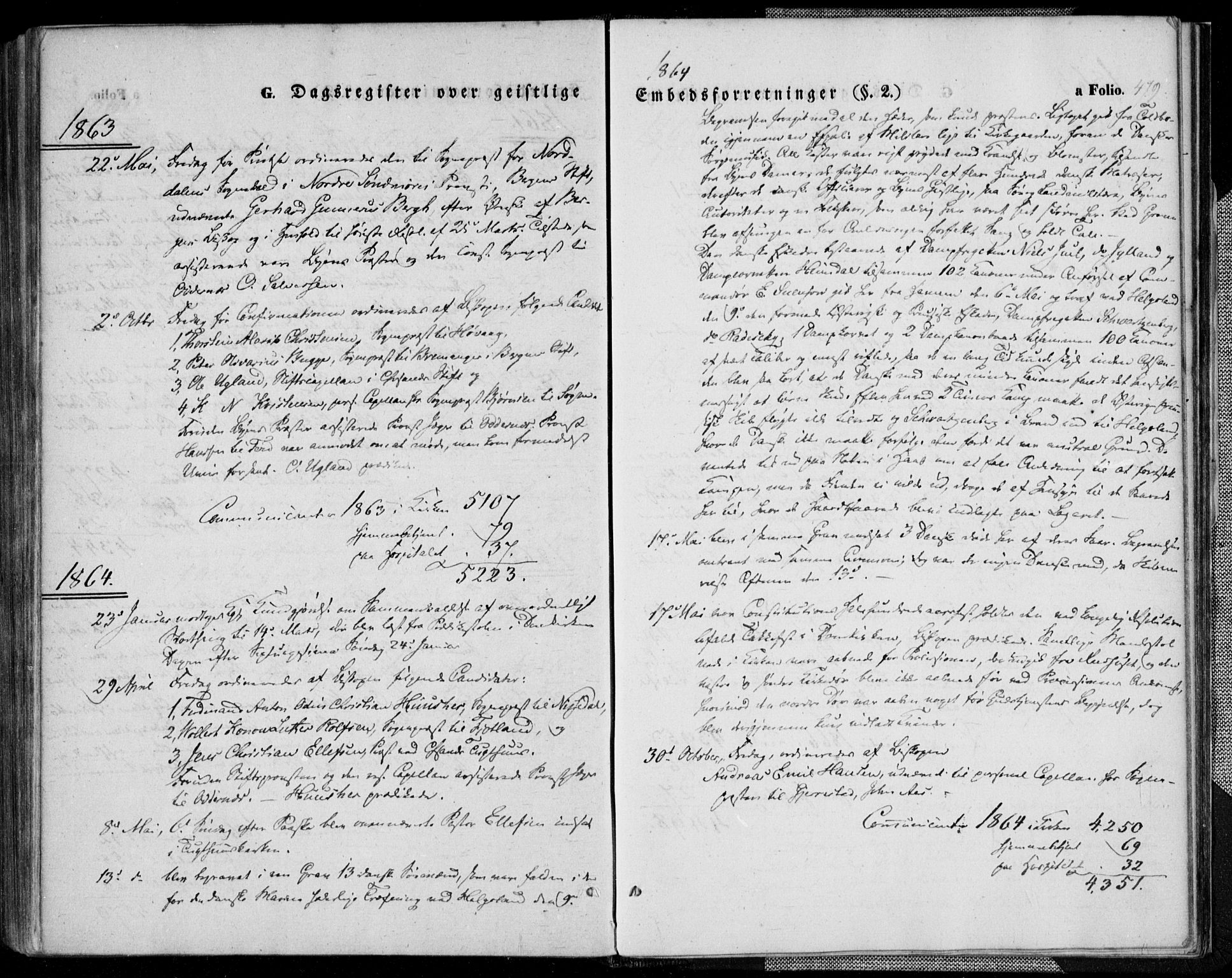 Kristiansand domprosti, SAK/1112-0006/F/Fa/L0013: Parish register (official) no. A 13, 1842-1851, p. 479