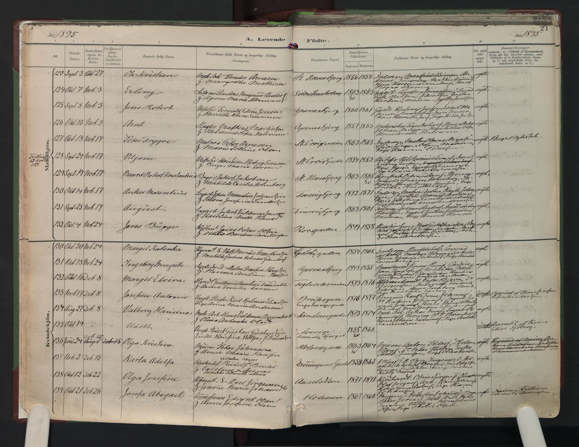 Fredrikstad domkirkes prestekontor Kirkebøker, AV/SAO-A-10906/F/Fa/L0006: Parish register (official) no. I 6, 1894-1914, p. 21