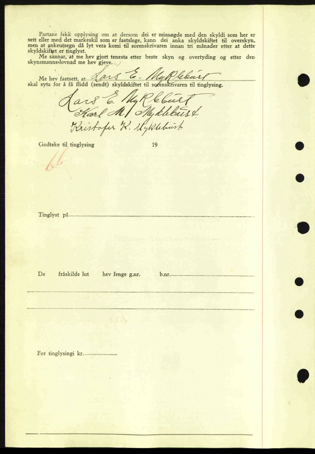 Nordre Sunnmøre sorenskriveri, AV/SAT-A-0006/1/2/2C/2Ca: Mortgage book no. A8, 1939-1940, Diary no: : 610/1940