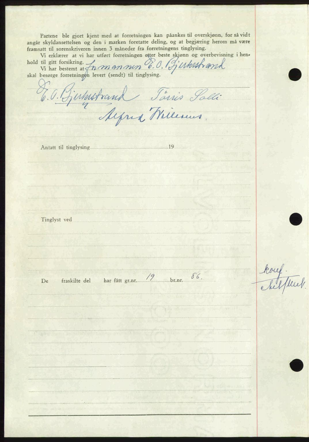 Nordmøre sorenskriveri, AV/SAT-A-4132/1/2/2Ca: Mortgage book no. A109, 1948-1948, Diary no: : 3189/1948