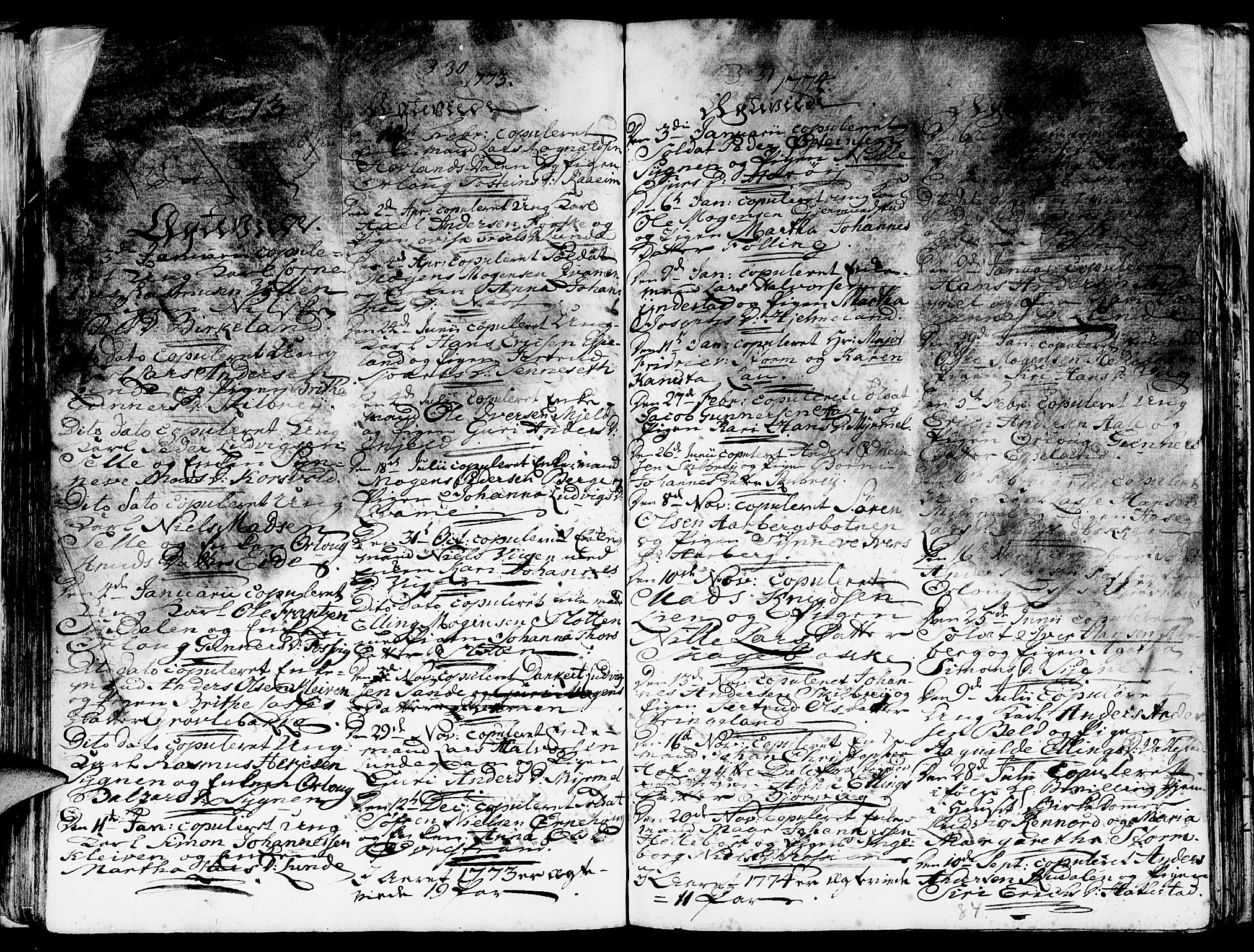 Gaular sokneprestembete, AV/SAB-A-80001/H/Haa: Parish register (official) no. A 1, 1755-1785, p. 84