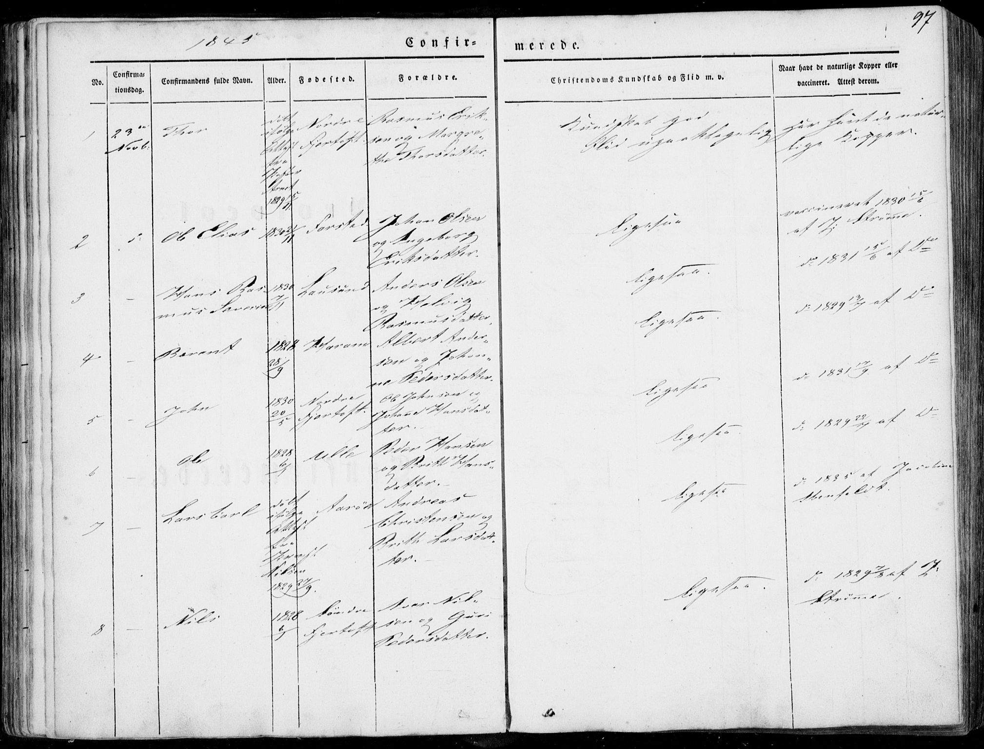 Ministerialprotokoller, klokkerbøker og fødselsregistre - Møre og Romsdal, SAT/A-1454/536/L0497: Parish register (official) no. 536A06, 1845-1865, p. 97