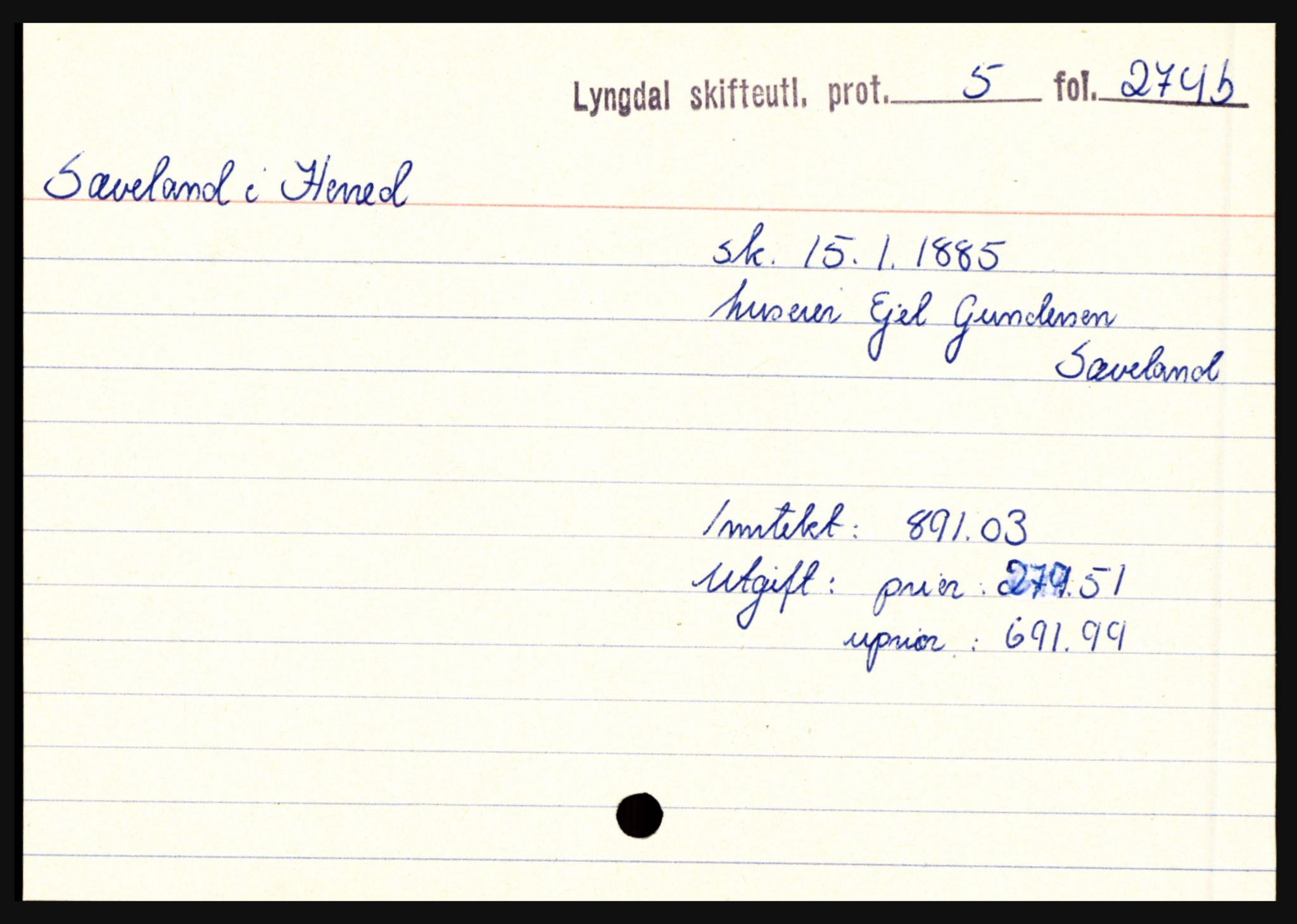 Lyngdal sorenskriveri, SAK/1221-0004/H, p. 11281