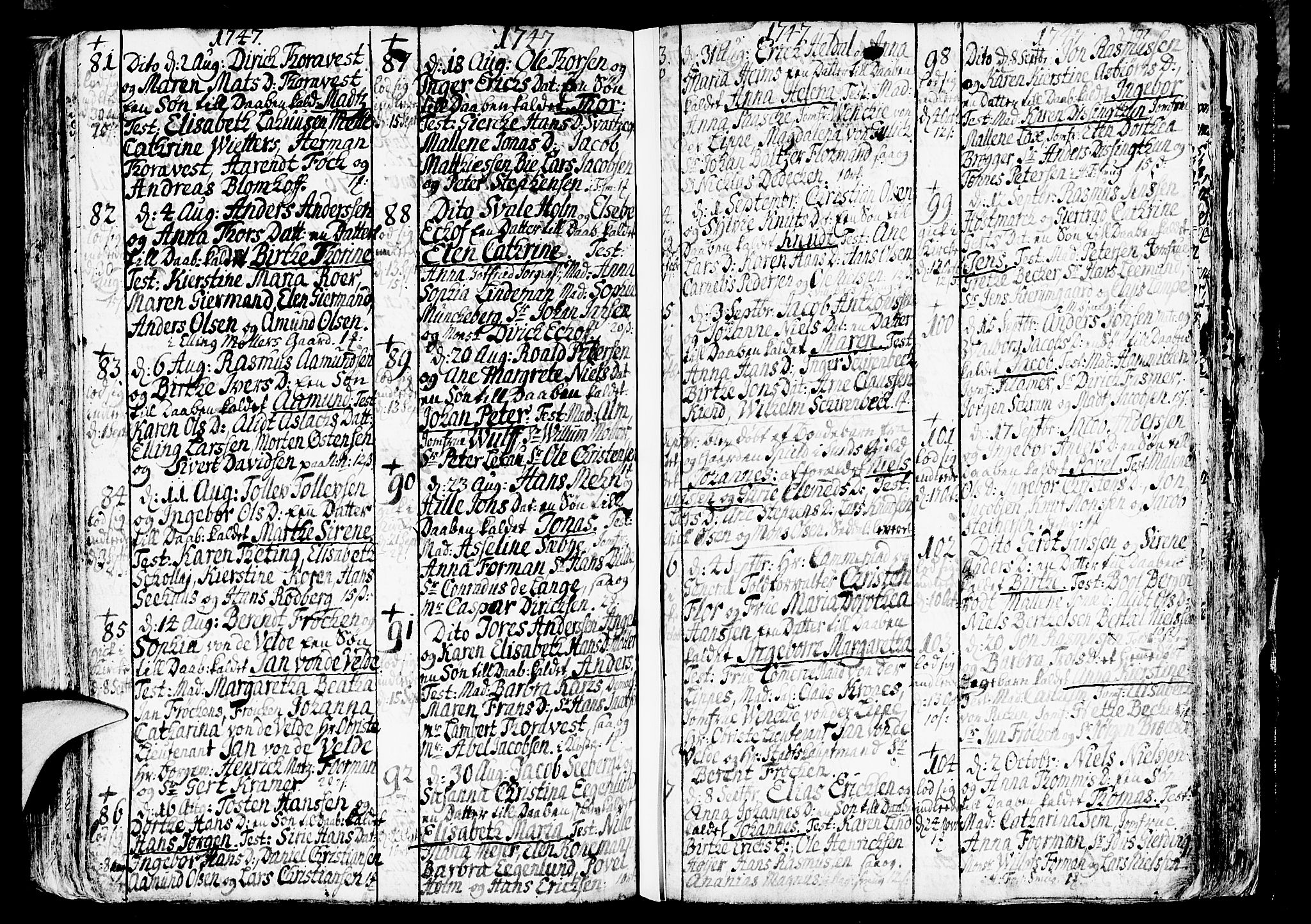 Nykirken Sokneprestembete, AV/SAB-A-77101/H/Haa/L0003: Parish register (official) no. A 3, 1717-1764, p. 219