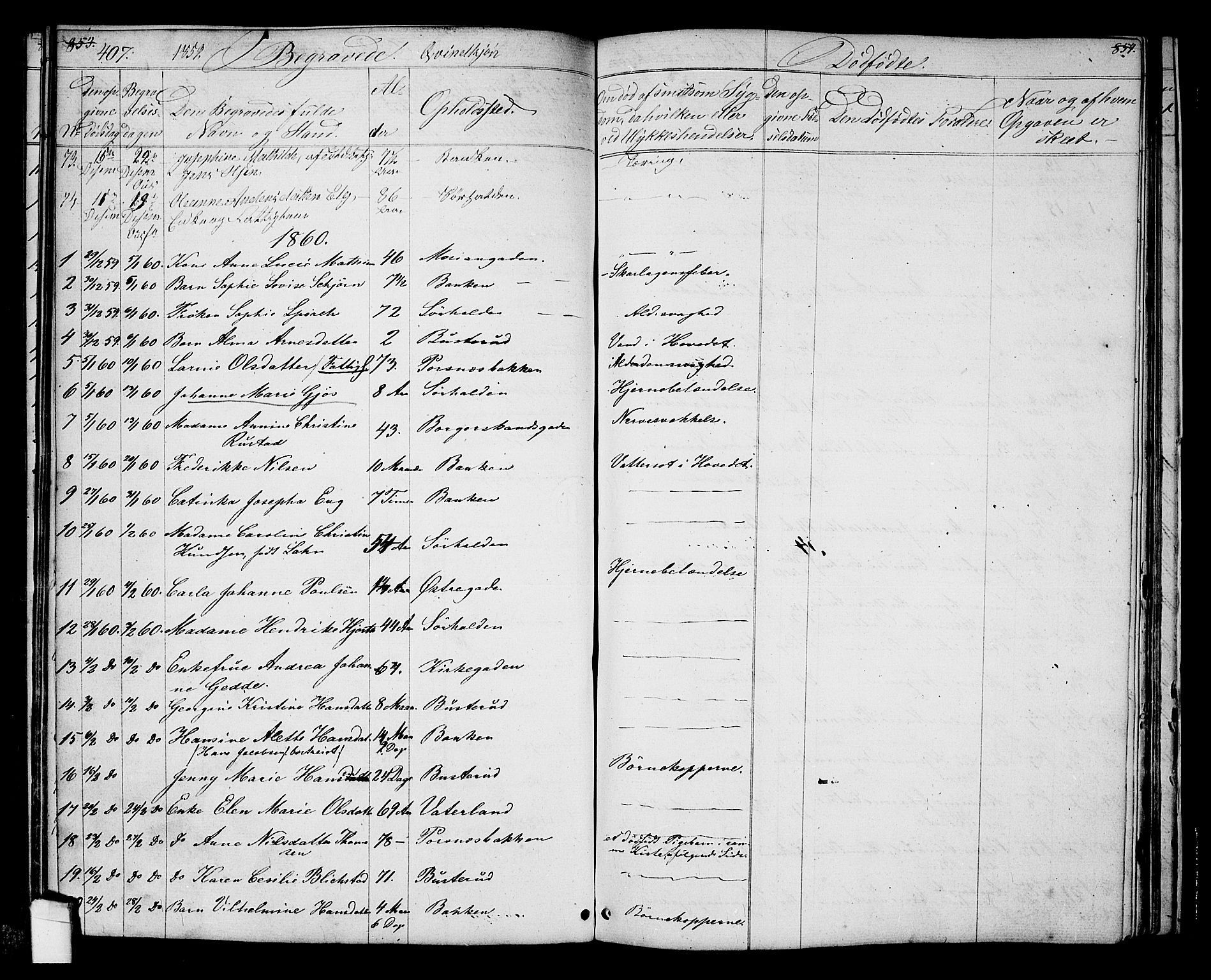 Halden prestekontor Kirkebøker, SAO/A-10909/G/Ga/L0005a: Parish register (copy) no. 5A, 1855-1864, p. 407