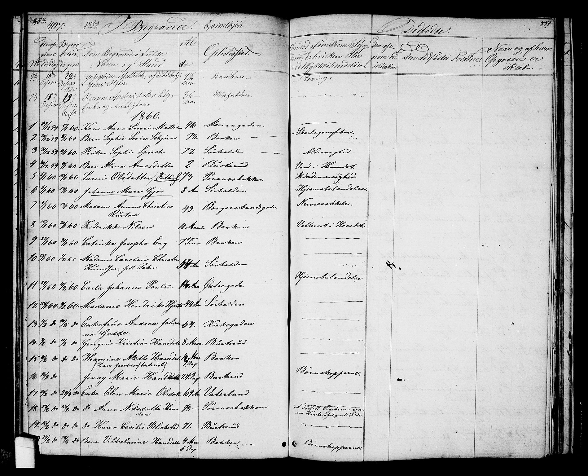 Halden prestekontor Kirkebøker, AV/SAO-A-10909/G/Ga/L0005a: Parish register (copy) no. 5A, 1855-1864, p. 407