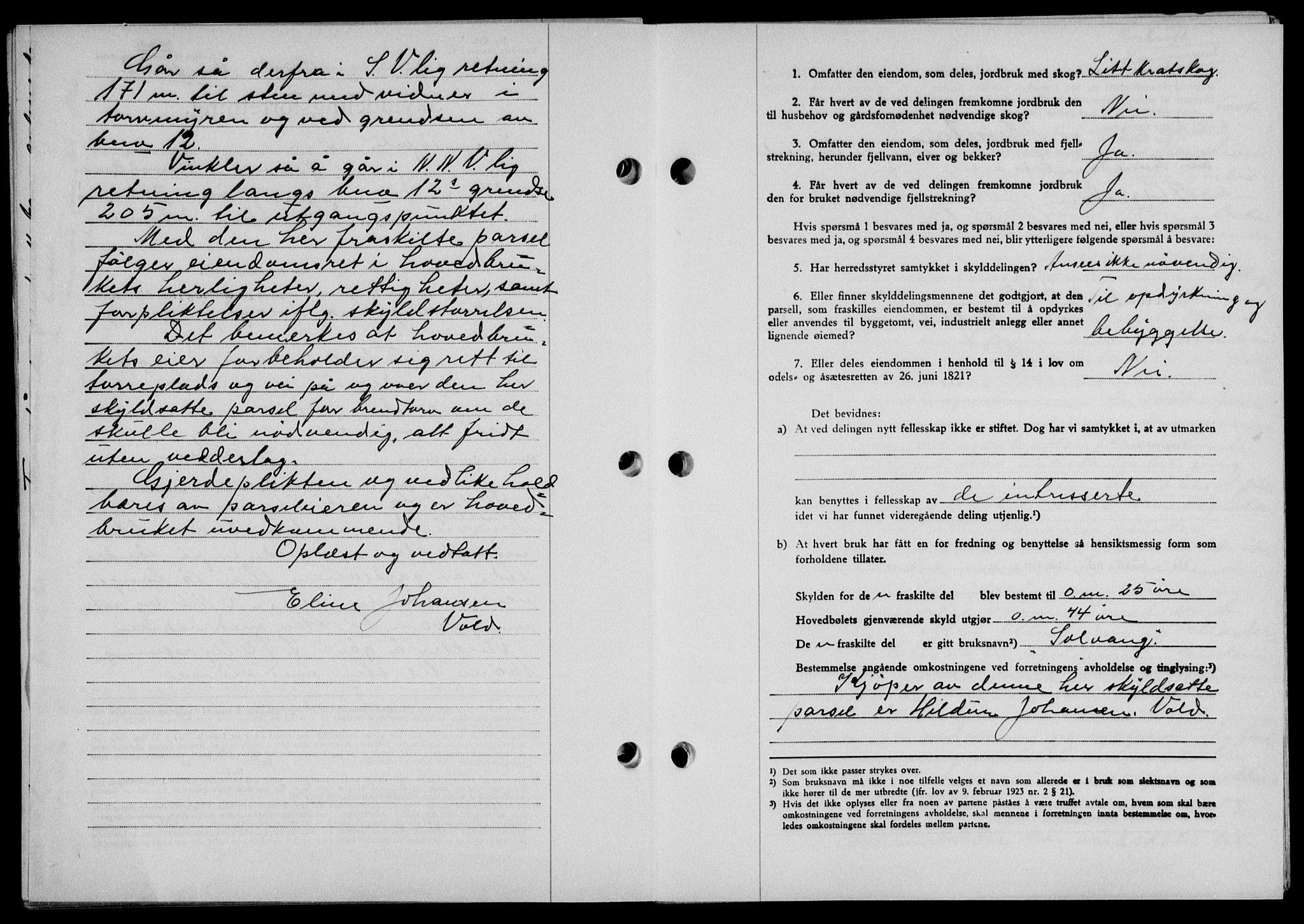 Lofoten sorenskriveri, SAT/A-0017/1/2/2C/L0008a: Mortgage book no. 8a, 1940-1941, Diary no: : 1245/1941