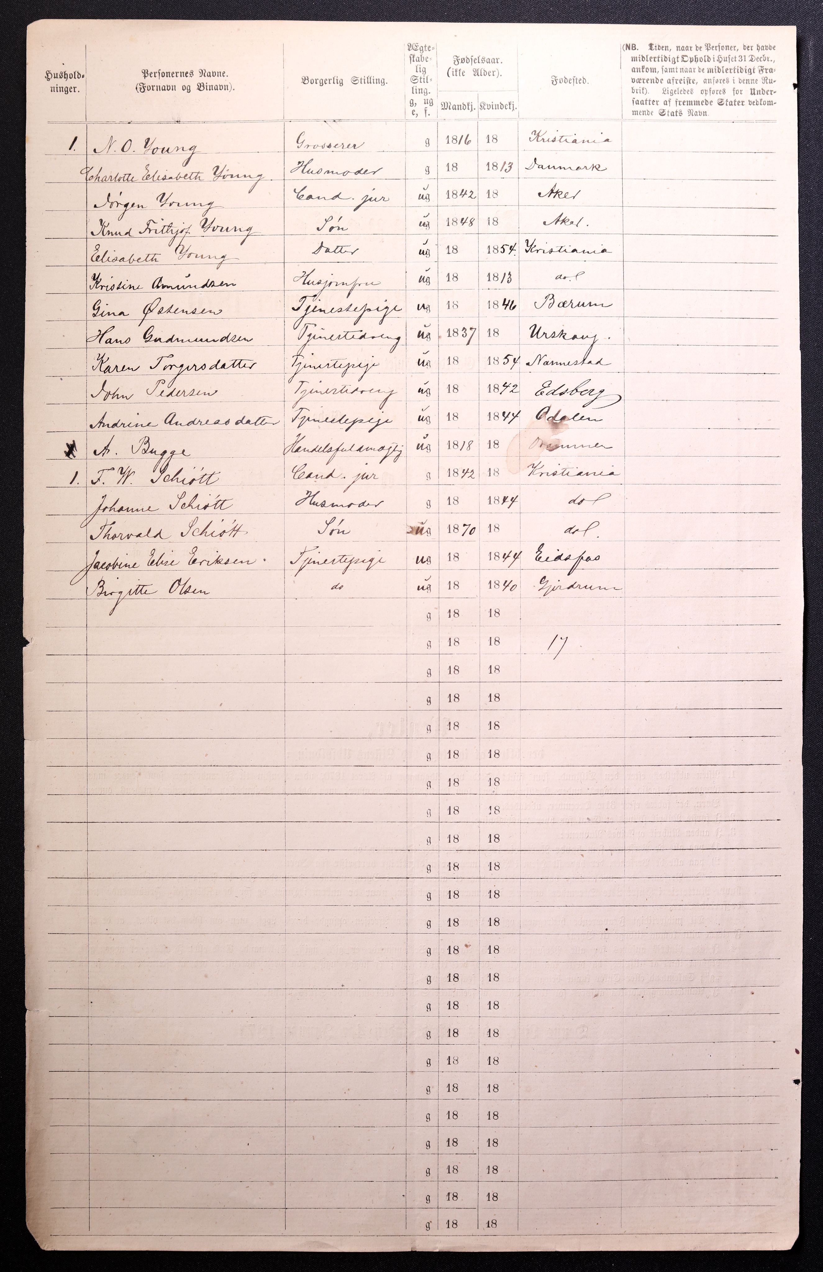 RA, 1870 census for 0301 Kristiania, 1870, p. 3783