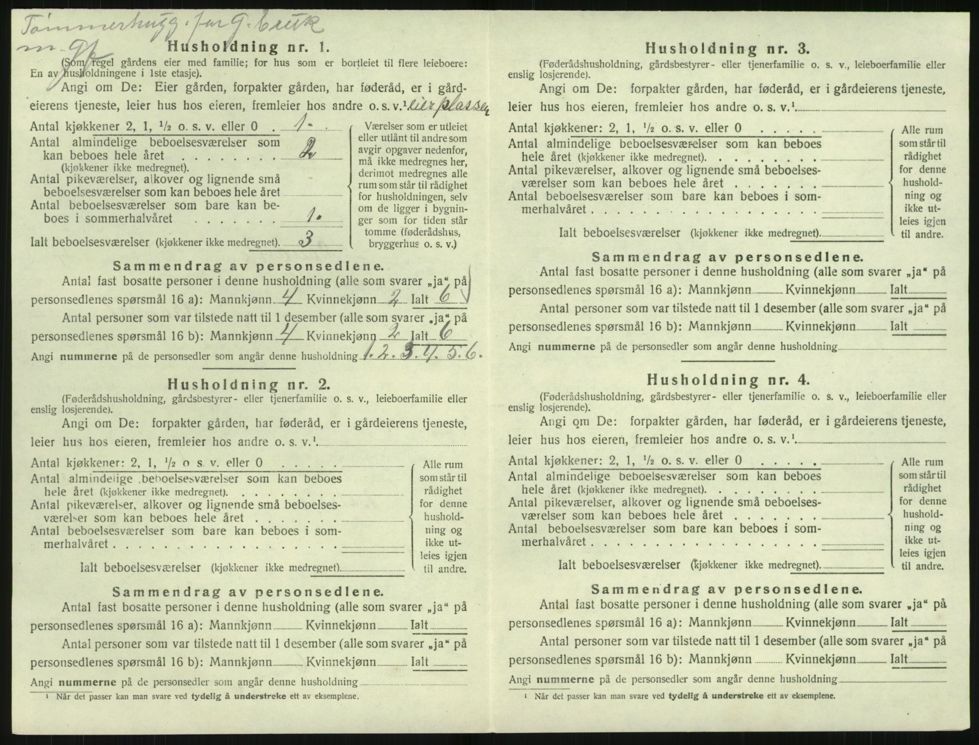 SAK, 1920 census for Landvik, 1920, p. 729