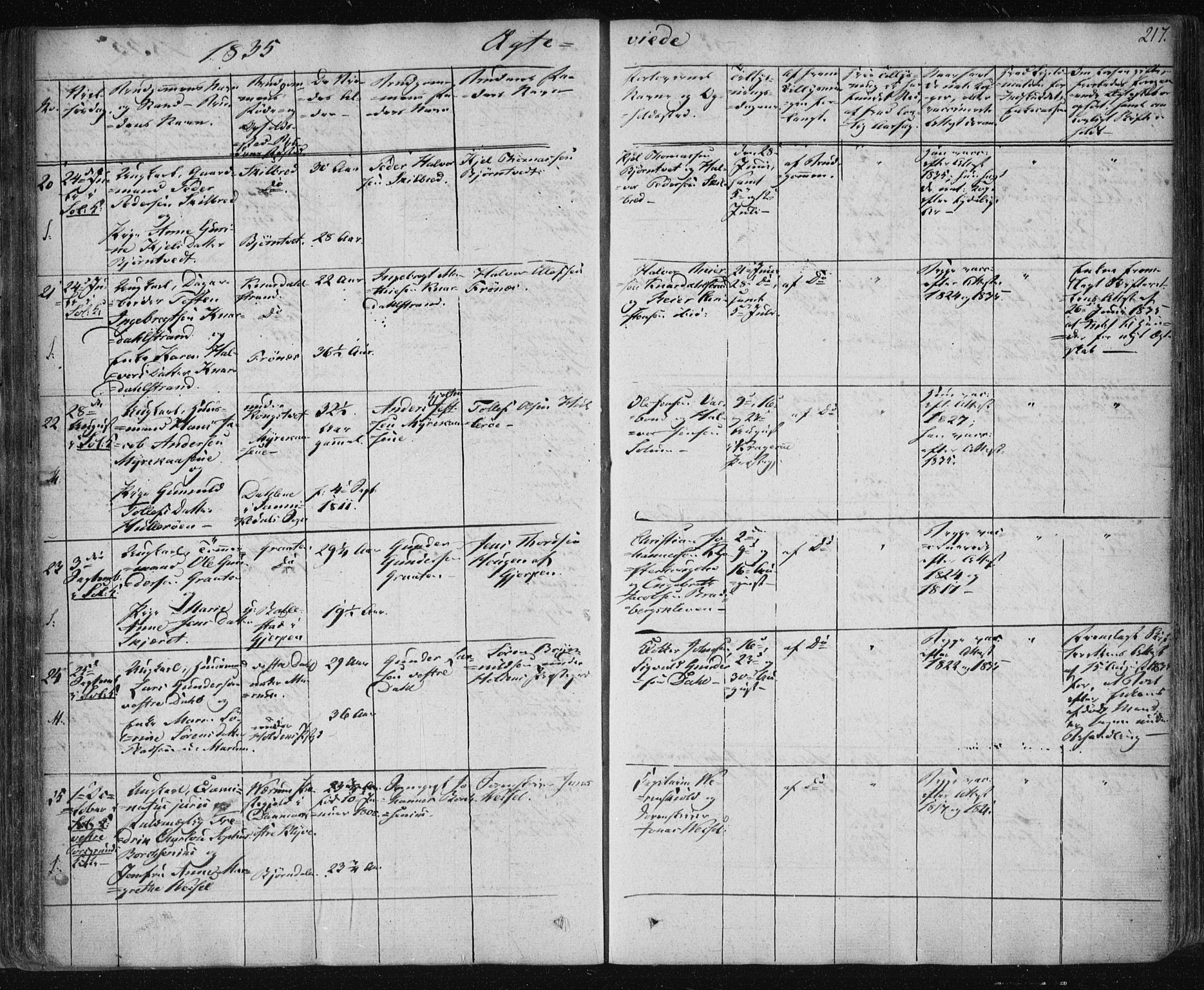 Solum kirkebøker, AV/SAKO-A-306/F/Fa/L0005: Parish register (official) no. I 5, 1833-1843, p. 217