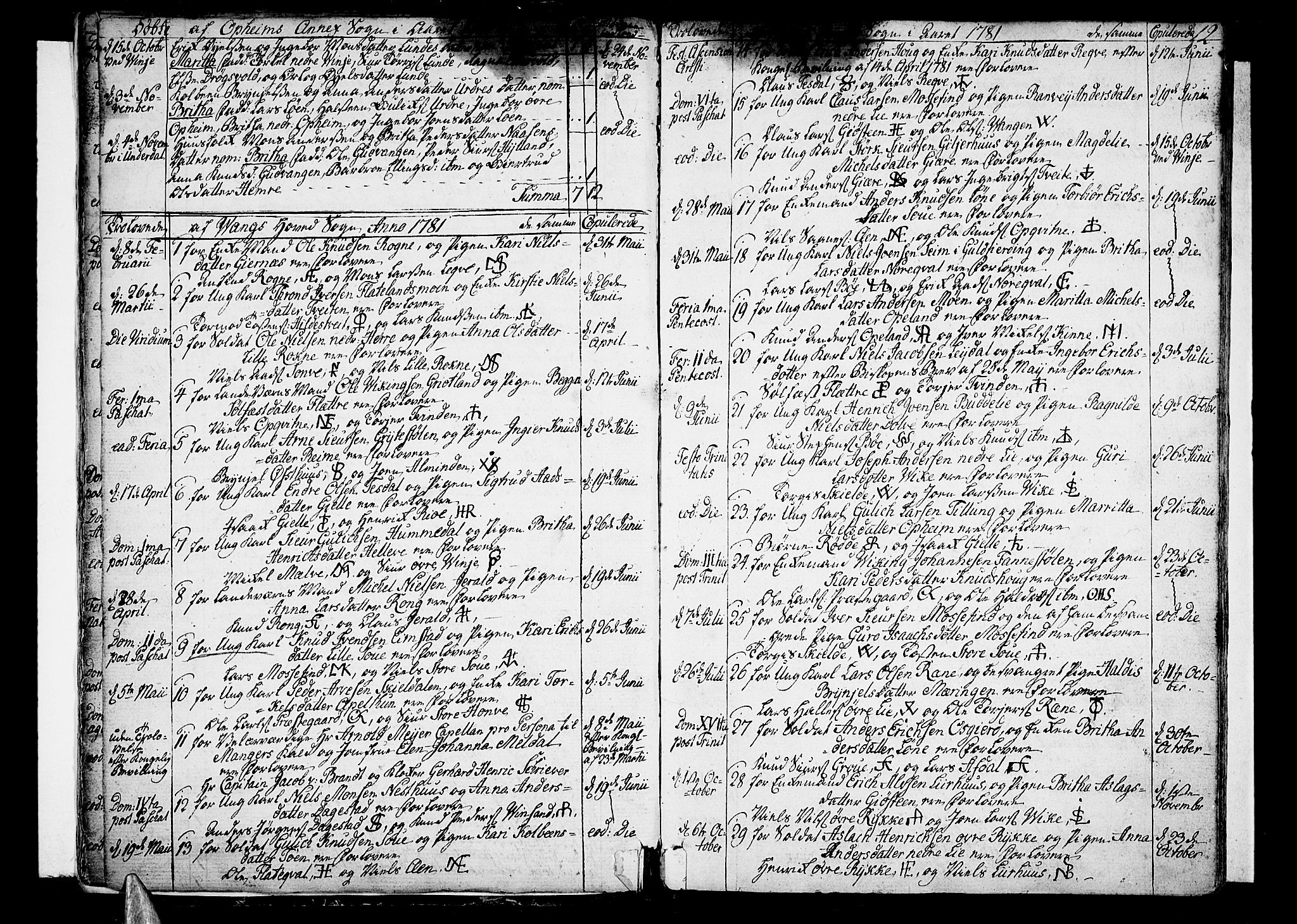 Voss sokneprestembete, SAB/A-79001/H/Haa: Parish register (official) no. A 9, 1780-1810, p. 12