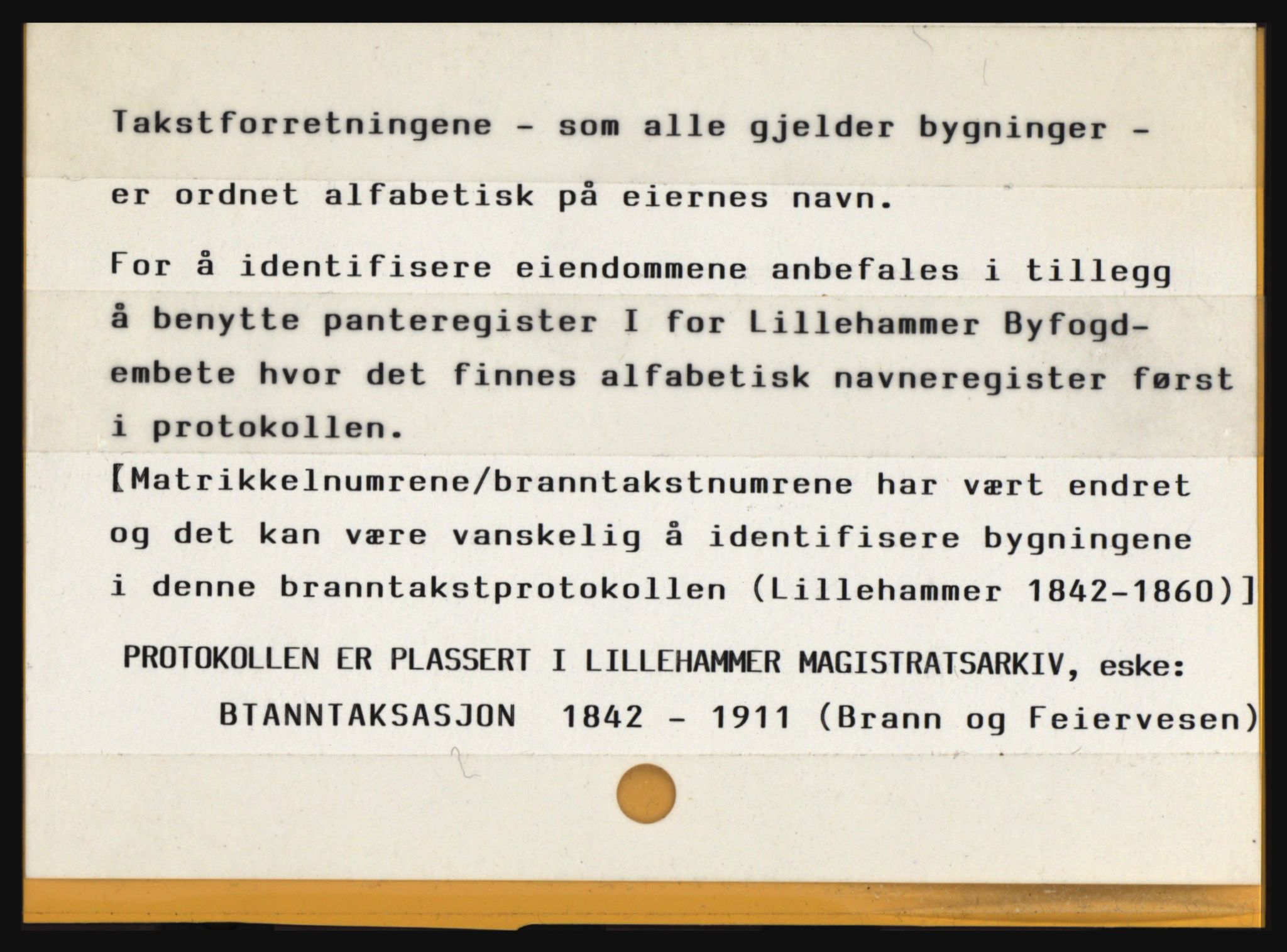 Norges Brannkasse, Lillehammer, AV/SAH-NBRANL-042, p. 2