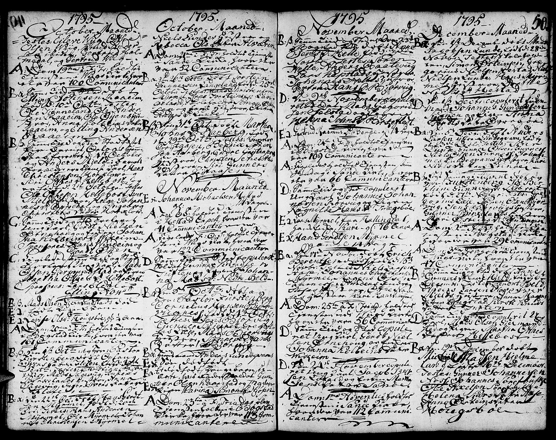 Gaular sokneprestembete, SAB/A-80001/H/Haa: Parish register (official) no. A 2, 1785-1821, p. 50