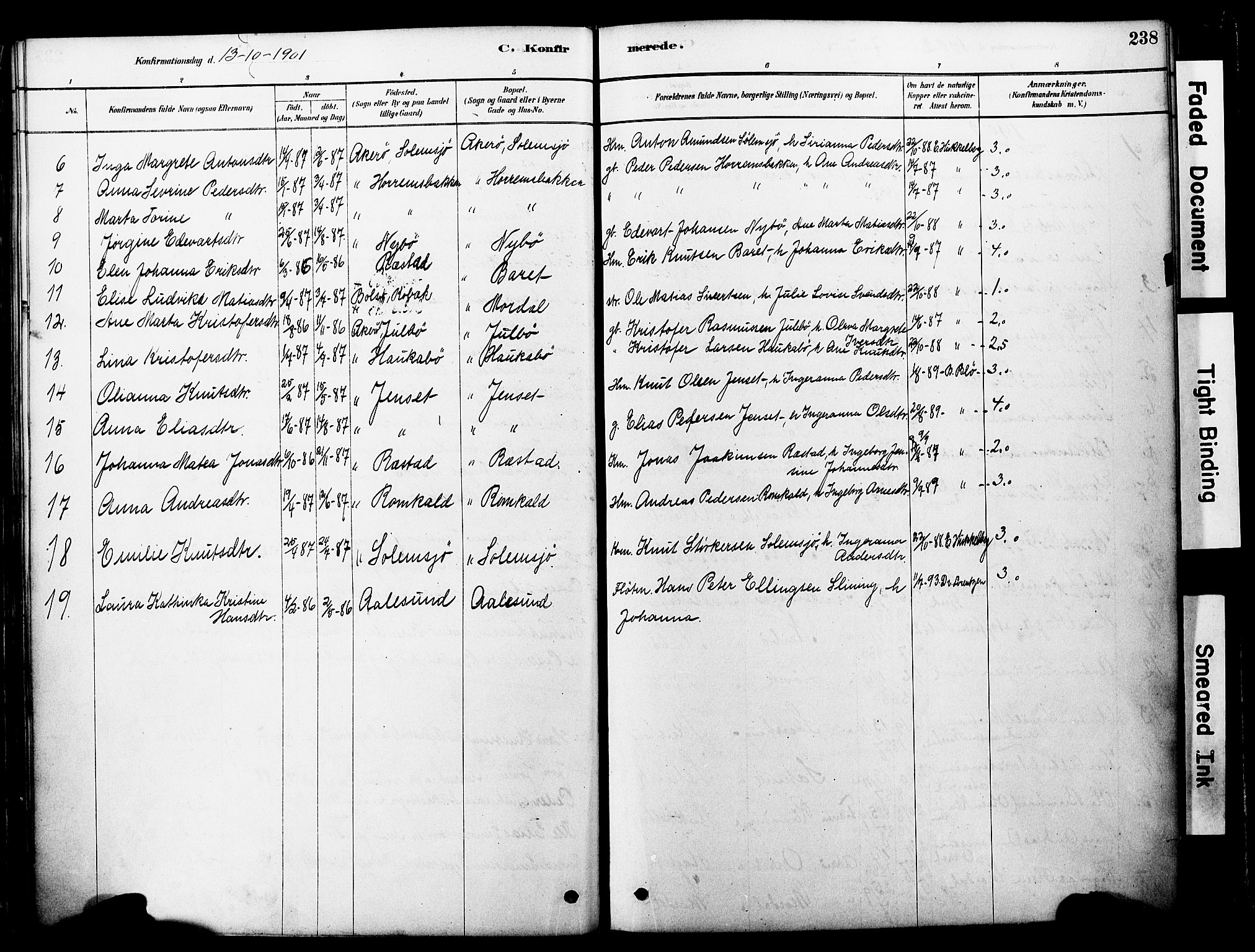 Ministerialprotokoller, klokkerbøker og fødselsregistre - Møre og Romsdal, AV/SAT-A-1454/560/L0721: Parish register (official) no. 560A05, 1878-1917, p. 238