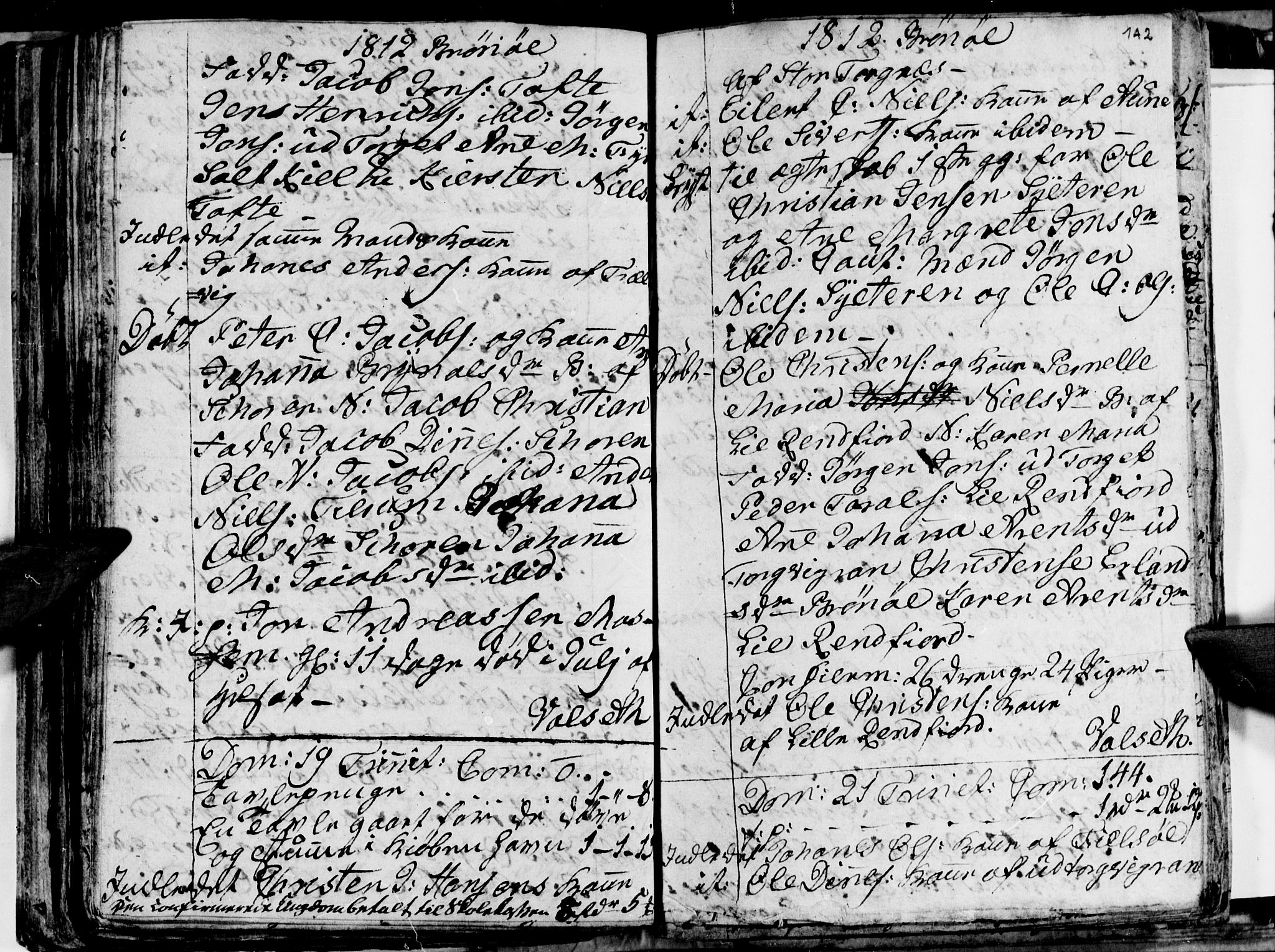 Ministerialprotokoller, klokkerbøker og fødselsregistre - Nordland, AV/SAT-A-1459/813/L0209: Parish register (copy) no. 813C01, 1803-1821, p. 142