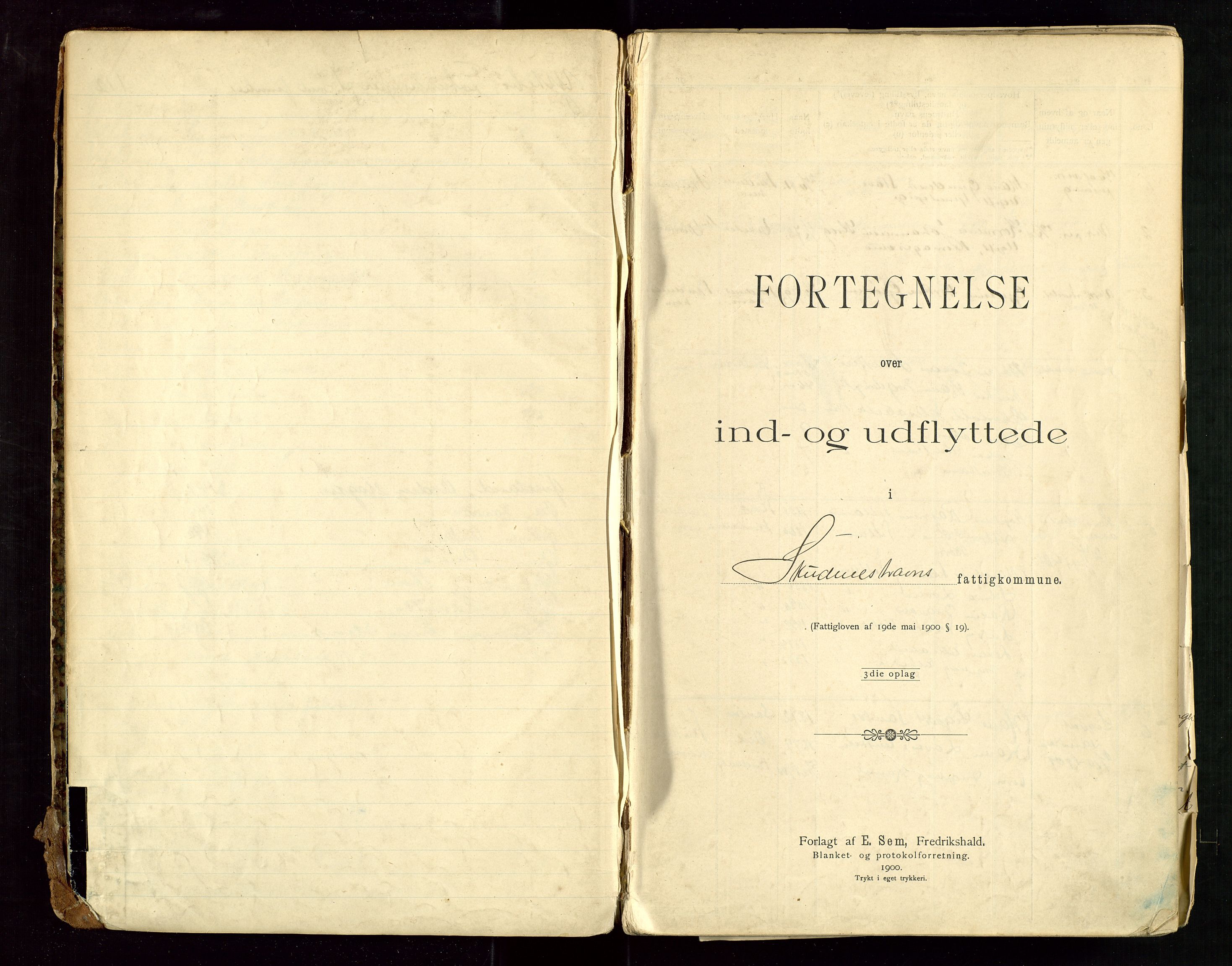 Skudenes lensmannskontor, SAST/A-100444/Gw/L0002: "Fortegnelse over inn- og utflyttede i Skudeneshavn fattigkommune", 1901-1943, p. 13
