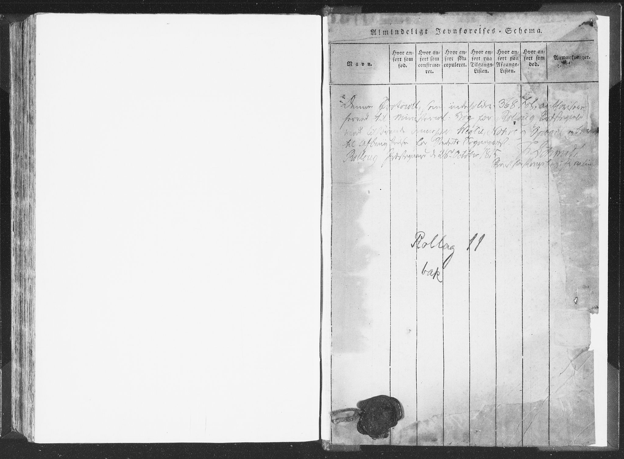 Rollag kirkebøker, AV/SAKO-A-240/F/Fa/L0006: Parish register (official) no. I 6, 1814-1828
