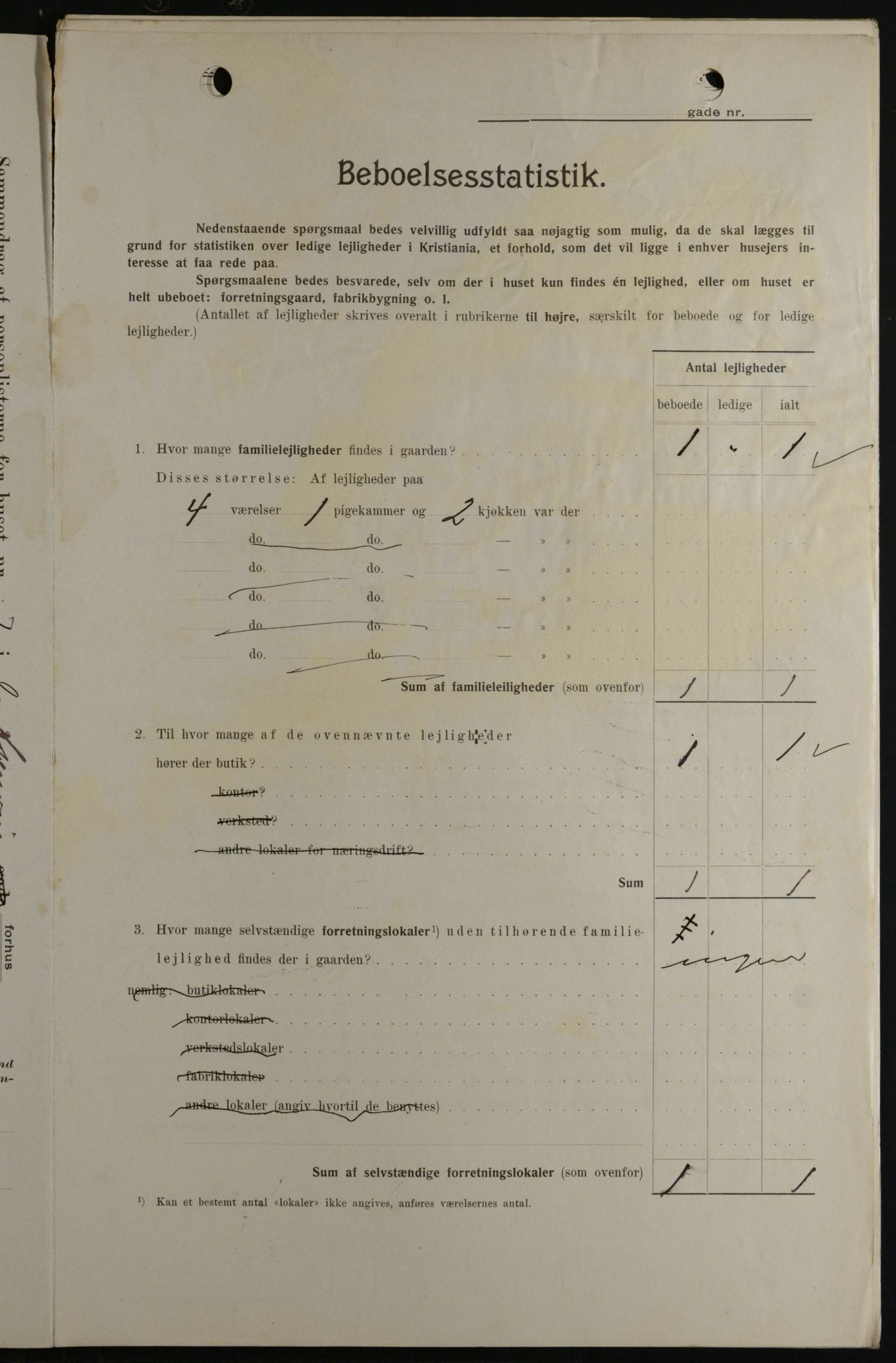 OBA, Municipal Census 1908 for Kristiania, 1908, p. 26585