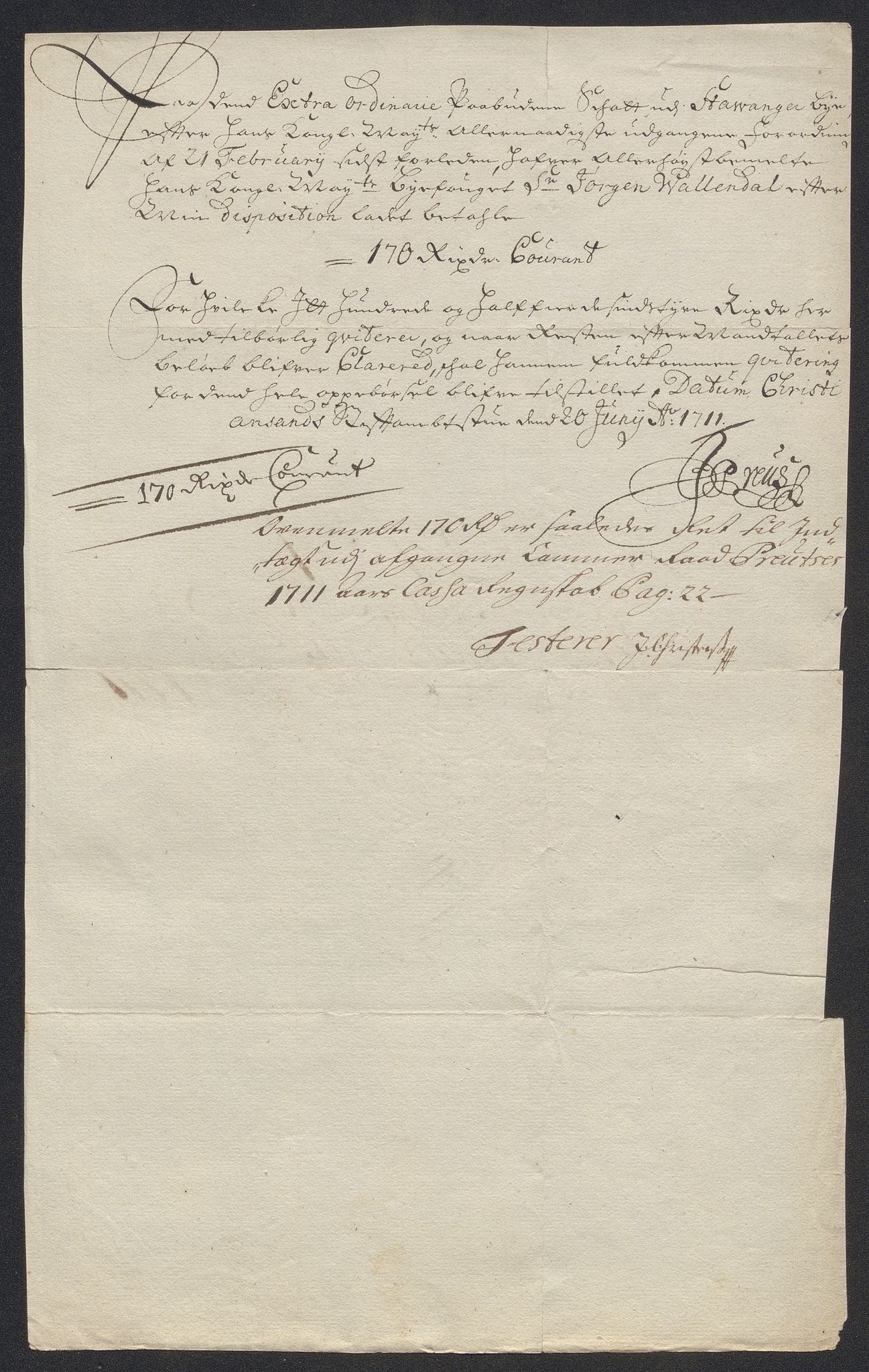 Rentekammeret inntil 1814, Reviderte regnskaper, Byregnskaper, AV/RA-EA-4066/R/Ro/L0302: [O4] Kontribusjonsregnskap, 1687-1711, p. 371