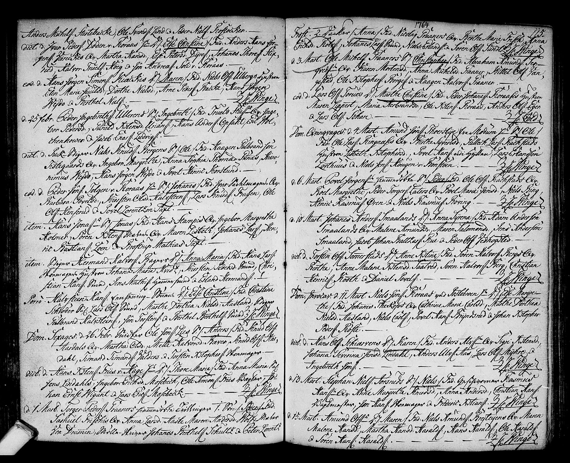 Kongsberg kirkebøker, SAKO/A-22/F/Fa/L0004: Parish register (official) no. I 4, 1756-1768, p. 115
