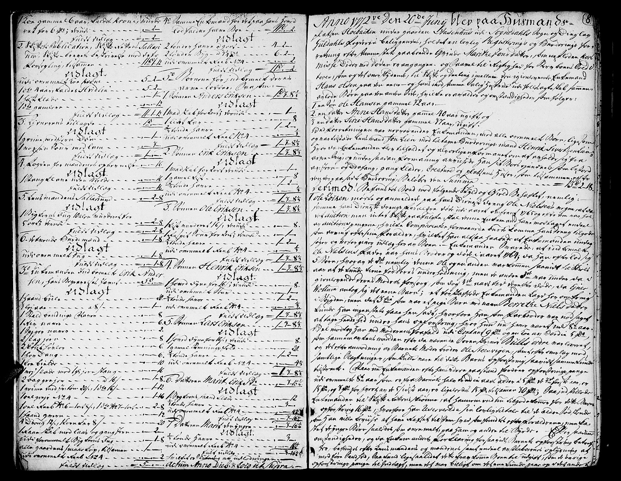 Gauldal sorenskriveri, AV/SAT-A-0014/1/3/3A/L0005: Skifteprotokoll, 1772-1777, p. 7b-8a