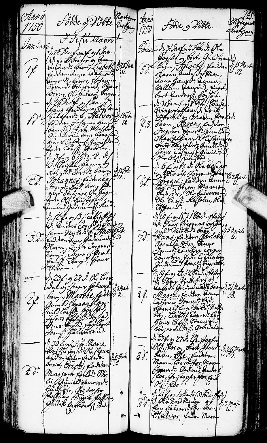 Aurskog prestekontor Kirkebøker, SAO/A-10304a/F/Fa/L0002: Parish register (official) no. I 2, 1735-1766, p. 145