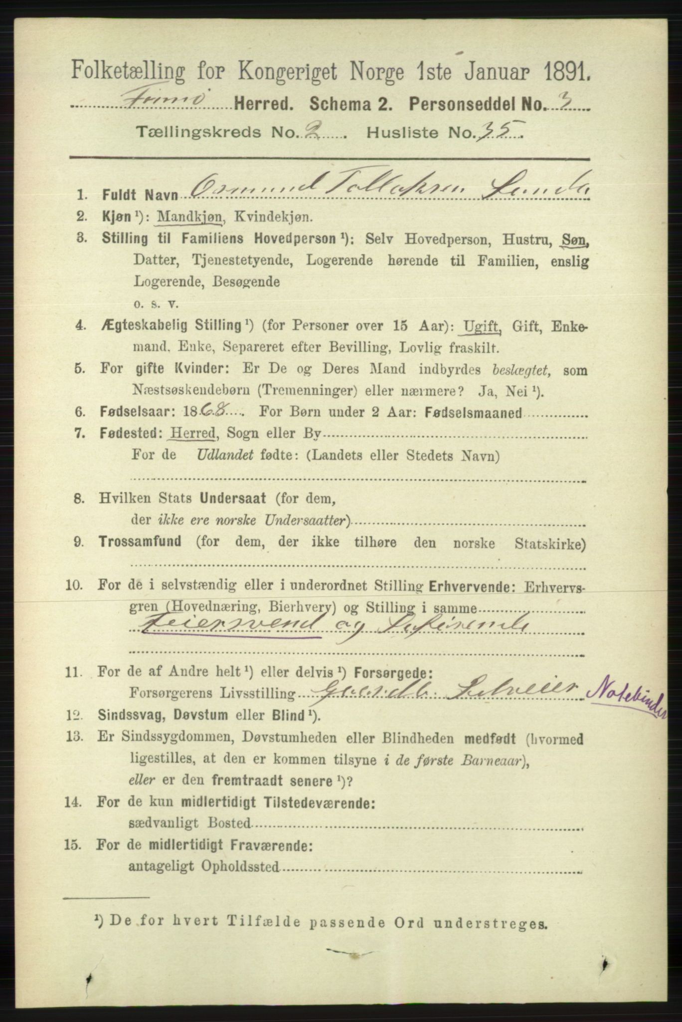 RA, 1891 census for 1141 Finnøy, 1891, p. 404