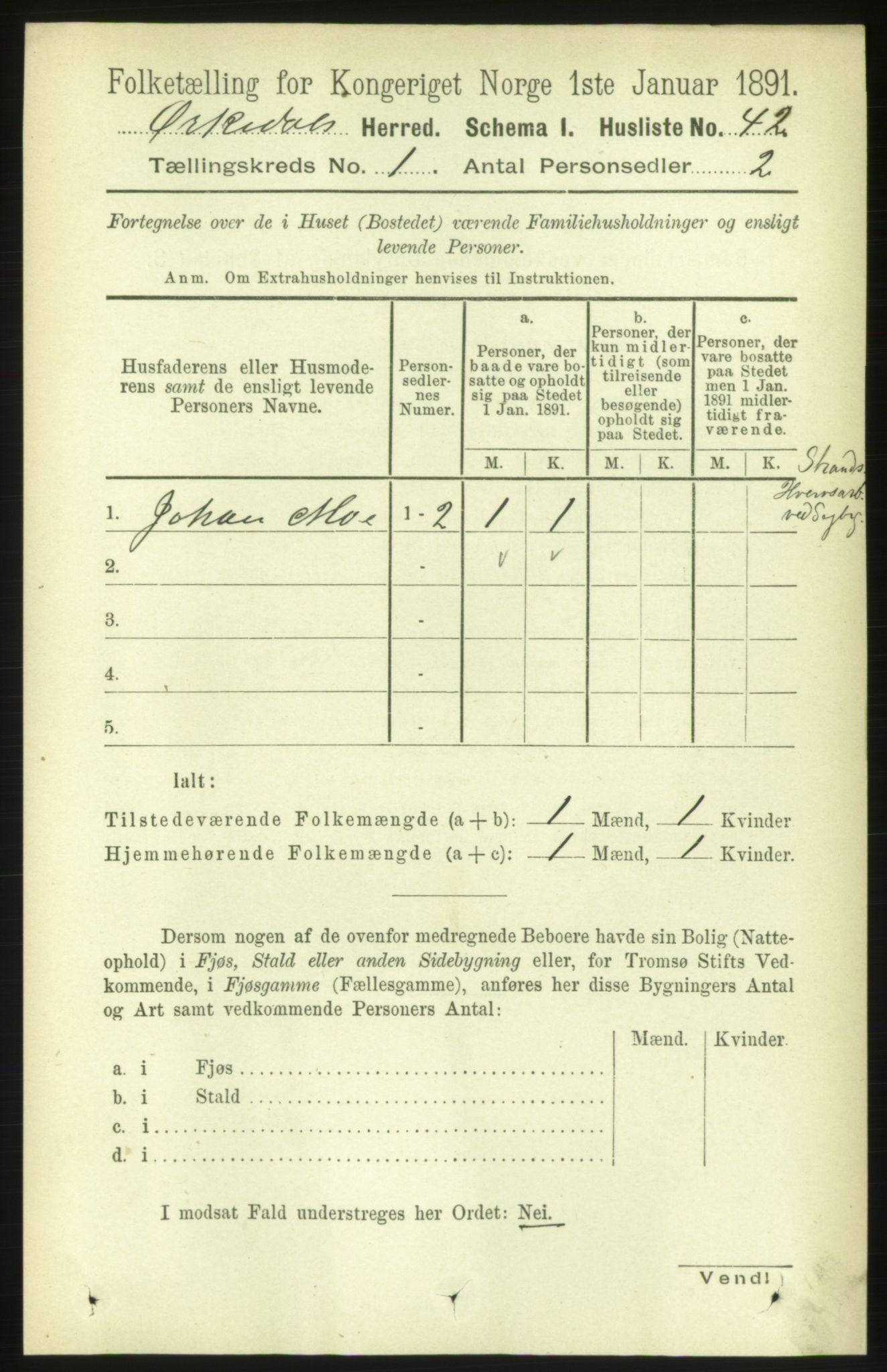 RA, 1891 census for 1638 Orkdal, 1891, p. 87