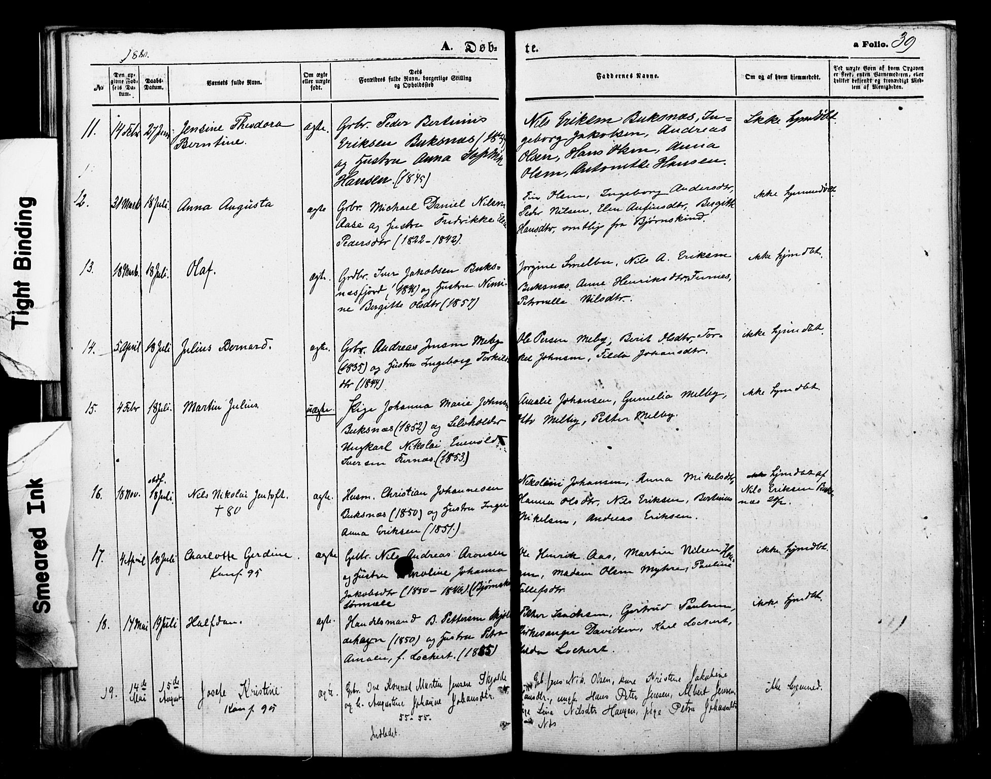 Ministerialprotokoller, klokkerbøker og fødselsregistre - Nordland, SAT/A-1459/898/L1421: Parish register (official) no. 898A01, 1866-1886, p. 39