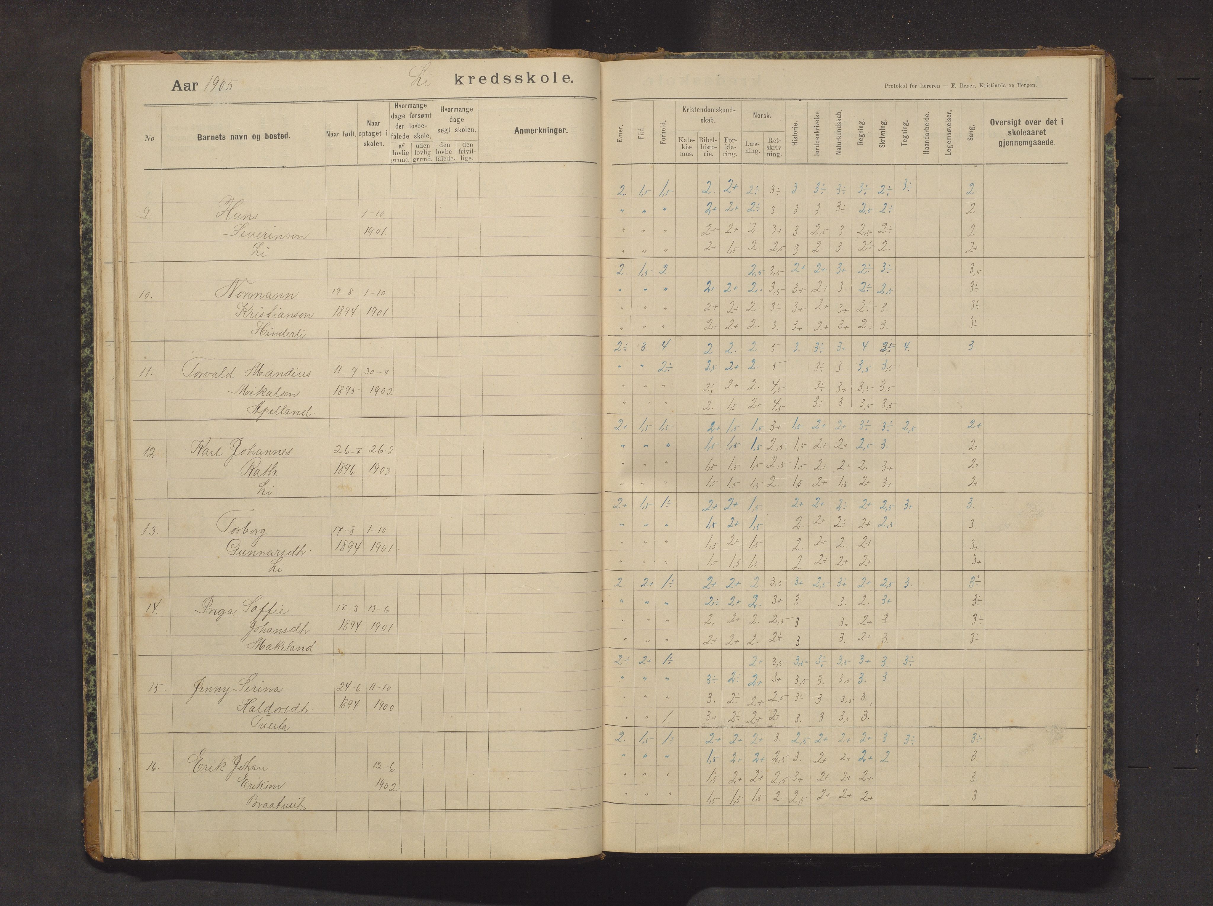 Sveio kommune. Barneskulane, IKAH/1216-231/F/Fa/L0029: Skuleprotokoll for Lid skule, 1903-1915, p. 33