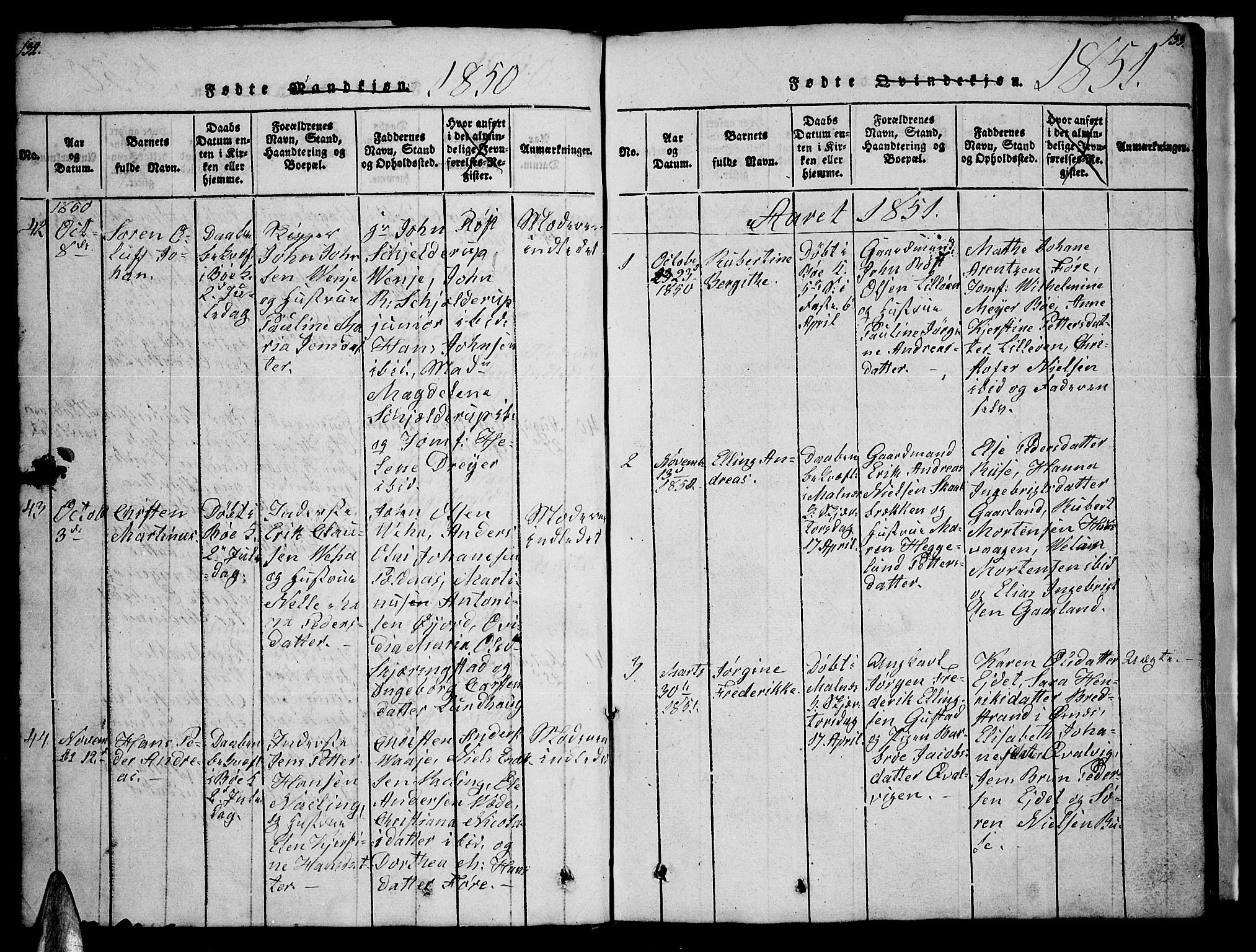 Ministerialprotokoller, klokkerbøker og fødselsregistre - Nordland, AV/SAT-A-1459/891/L1312: Parish register (copy) no. 891C01, 1820-1856, p. 132-133