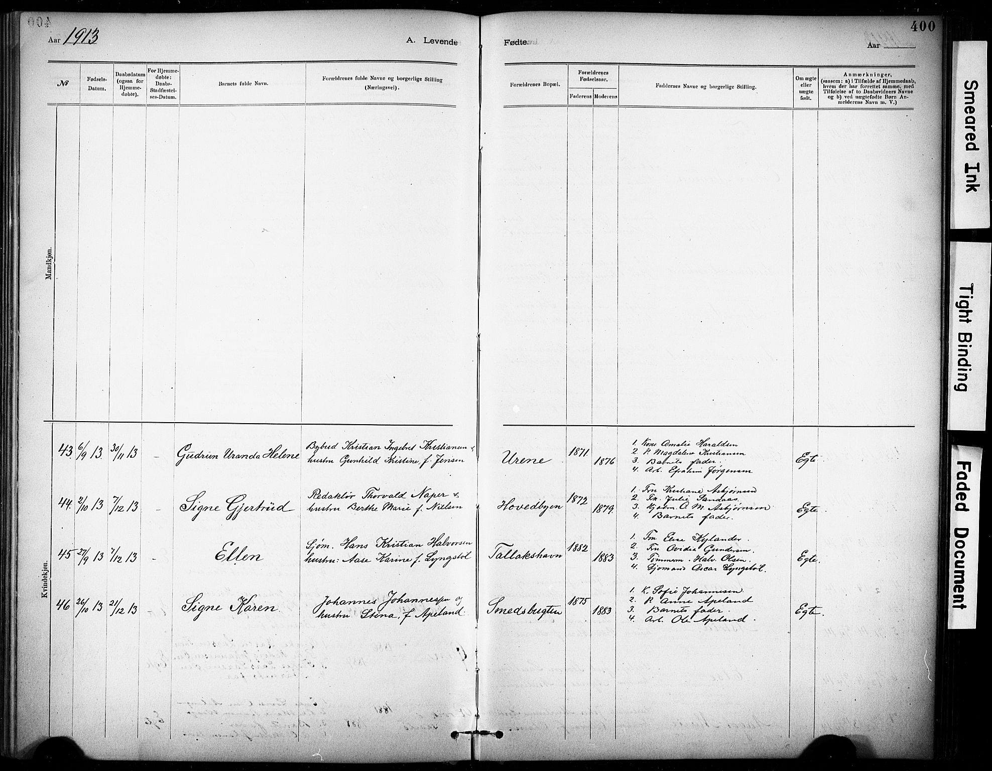 Kragerø kirkebøker, SAKO/A-278/G/Ga/L0007: Parish register (copy) no. 7, 1881-1927, p. 400