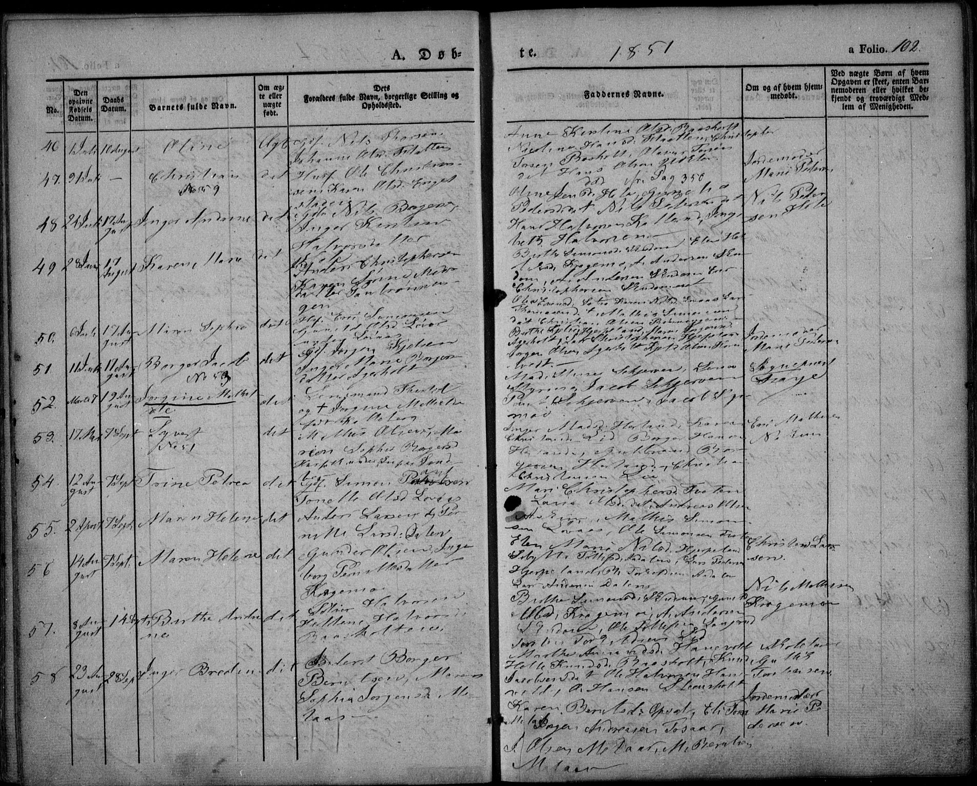 Lardal kirkebøker, SAKO/A-350/F/Fa/L0006: Parish register (official) no. I 6, 1835-1860, p. 102